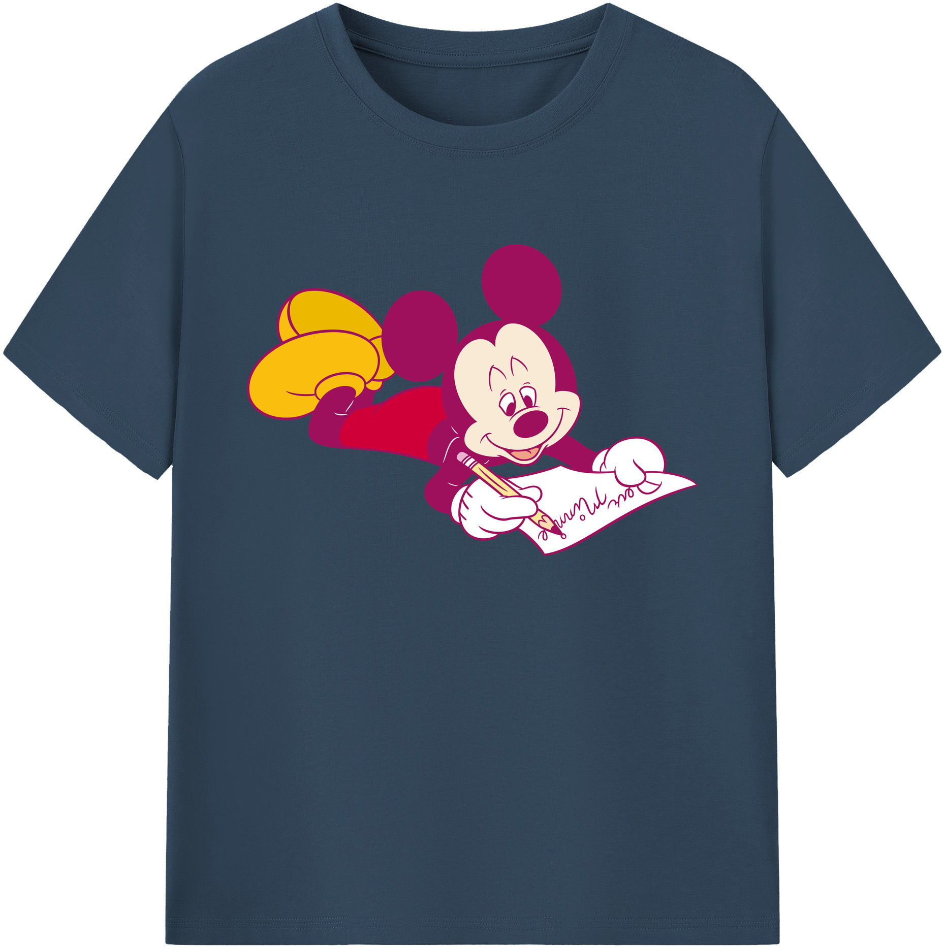 ミッキーマウス Mickey Mouse 綿100％ メンズ半袖Tシャツ｜肌触りやわらか＆通気性