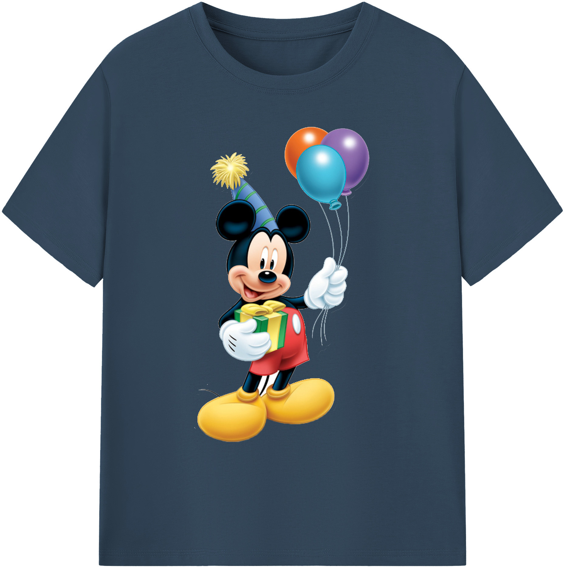 ミッキーマウス Mickey Mouse 綿100％ メンズ半袖Tシャツ｜肌触りやわらか＆通気性