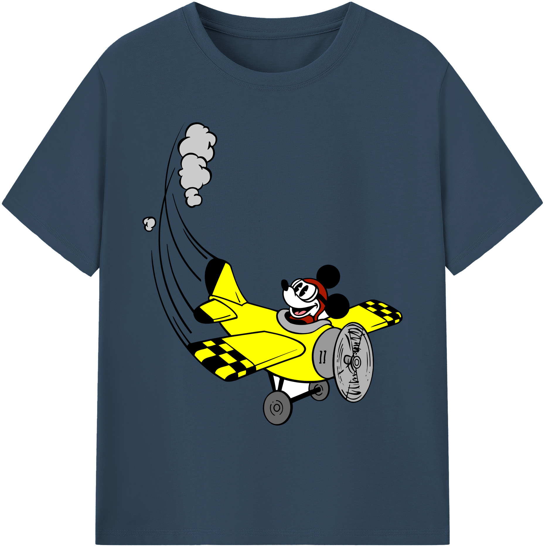 ミッキーマウス Mickey Mouse 綿100％ メンズ半袖Tシャツ｜肌触りやわらか＆通気性