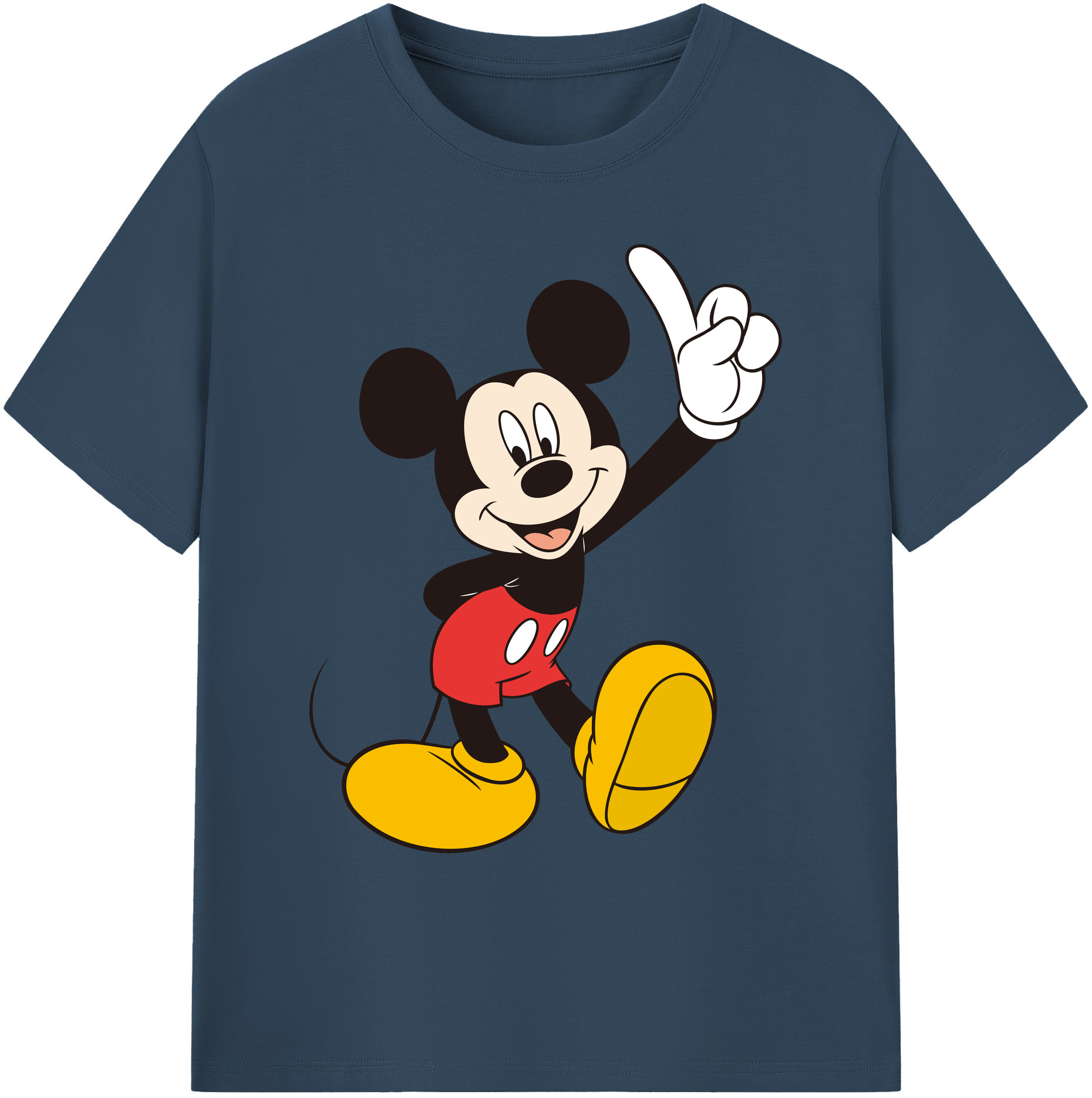 ミッキーマウス Mickey Mouse 綿100％ メンズ半袖Tシャツ｜肌触りやわらか＆通気性