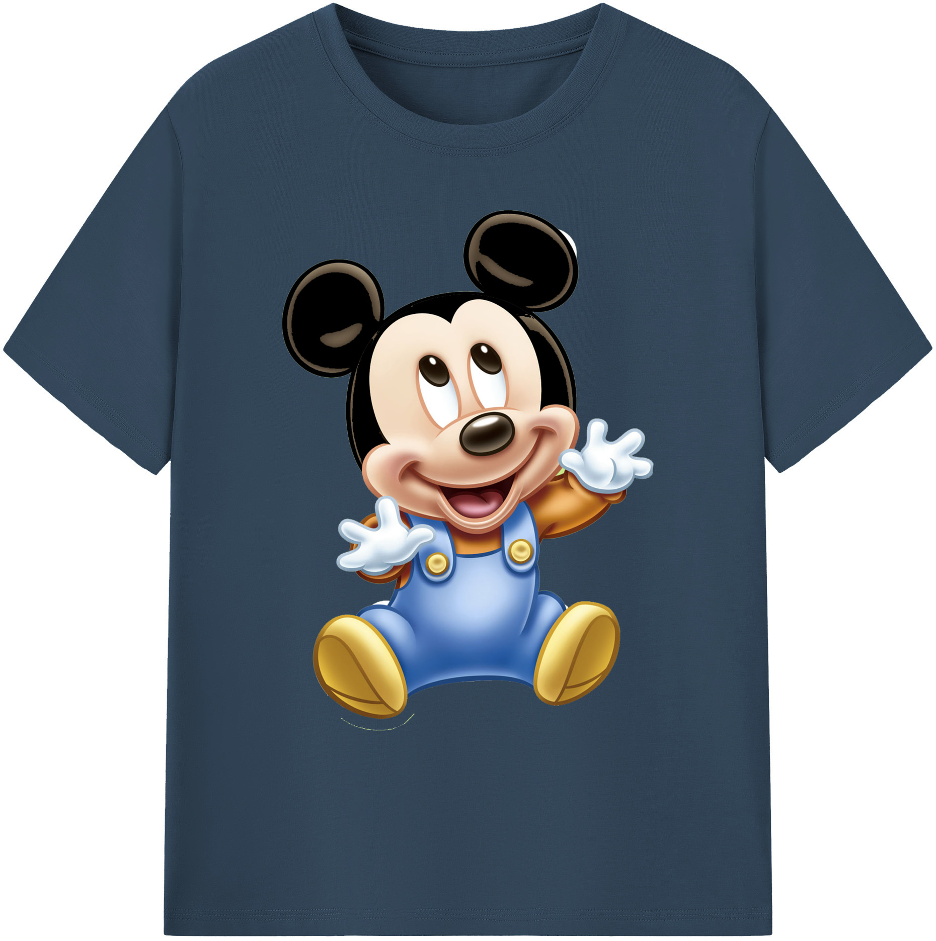 ミッキーマウス Mickey Mouse 綿100％ メンズ半袖Tシャツ｜肌触りやわらか＆通気性