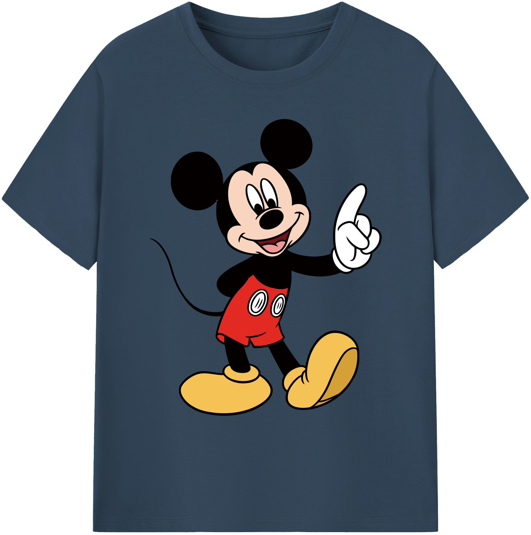 ミッキーマウス Mickey Mouse 綿100％ メンズ半袖Tシャツ｜肌触りやわらか＆通気性