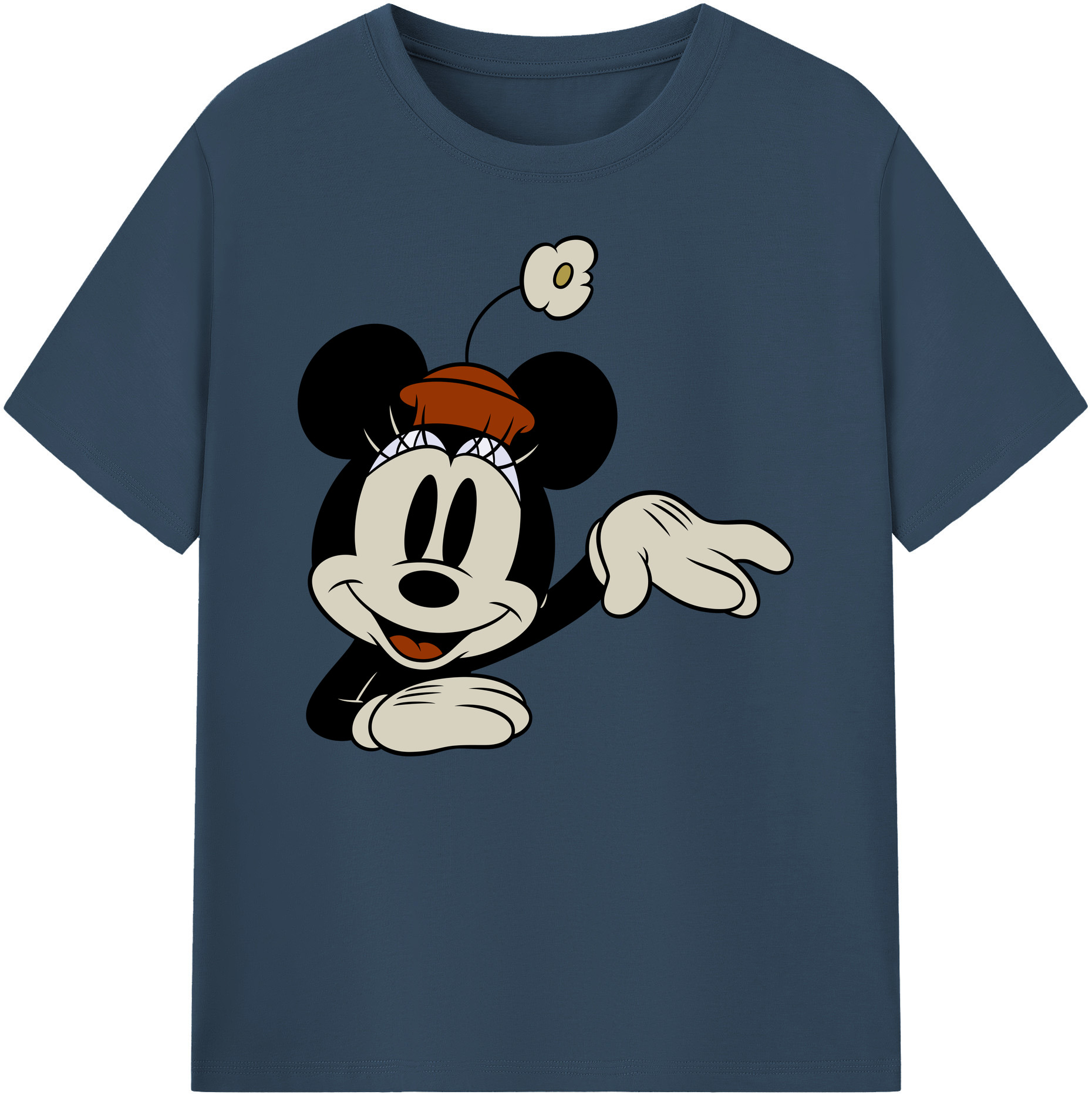 ミッキーマウス Mickey Mouse 綿100％ メンズ半袖Tシャツ｜肌触りやわらか＆通気性