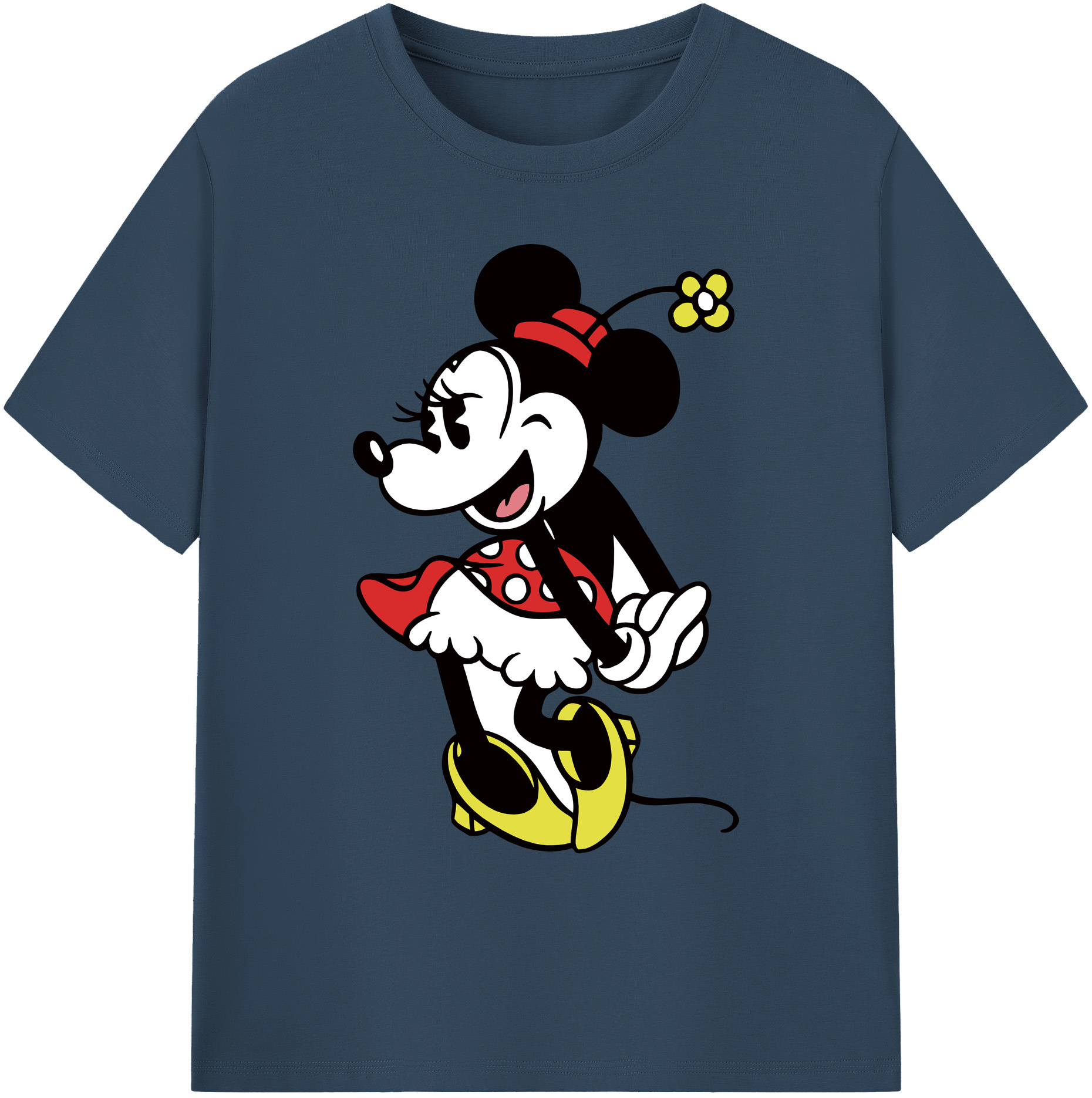 ミッキーマウス Mickey Mouse 綿100％ メンズ半袖Tシャツ｜肌触りやわらか＆通気性