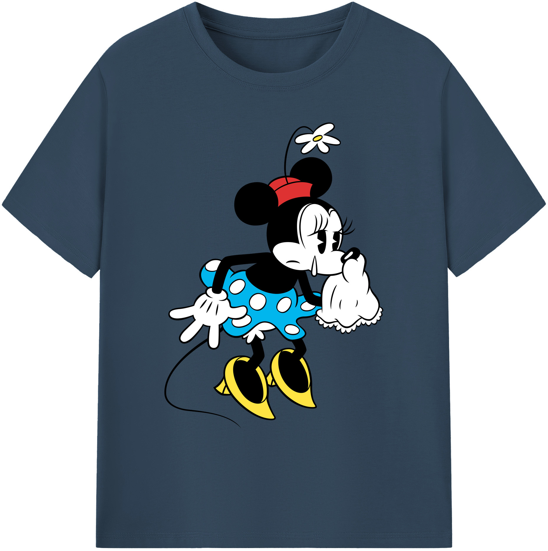 ミッキーマウス Mickey Mouse 綿100％ メンズ半袖Tシャツ｜肌触りやわらか＆通気性