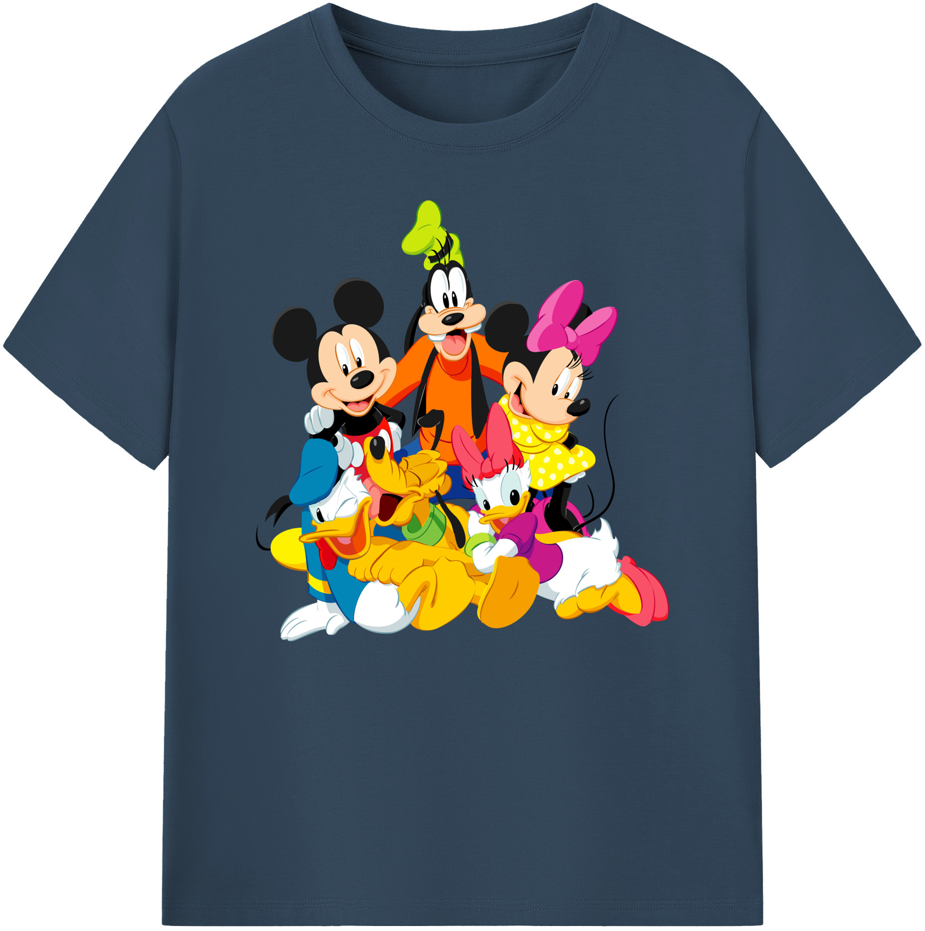 ミッキーマウス Mickey Mouse 綿100％ メンズ半袖Tシャツ｜肌触りやわらか＆通気性