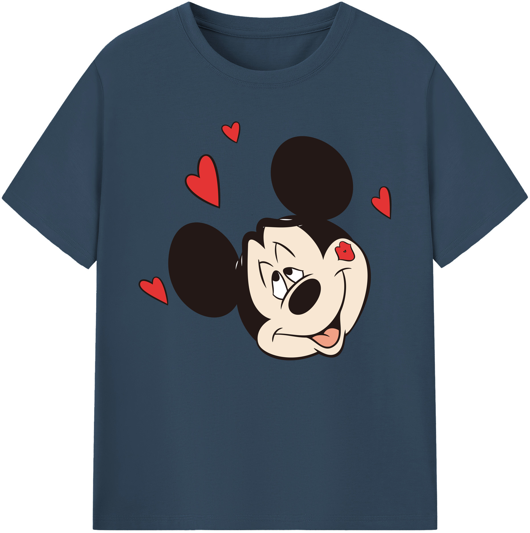 ミッキーマウス Mickey Mouse 綿100％ メンズ半袖Tシャツ｜肌触りやわらか＆通気性