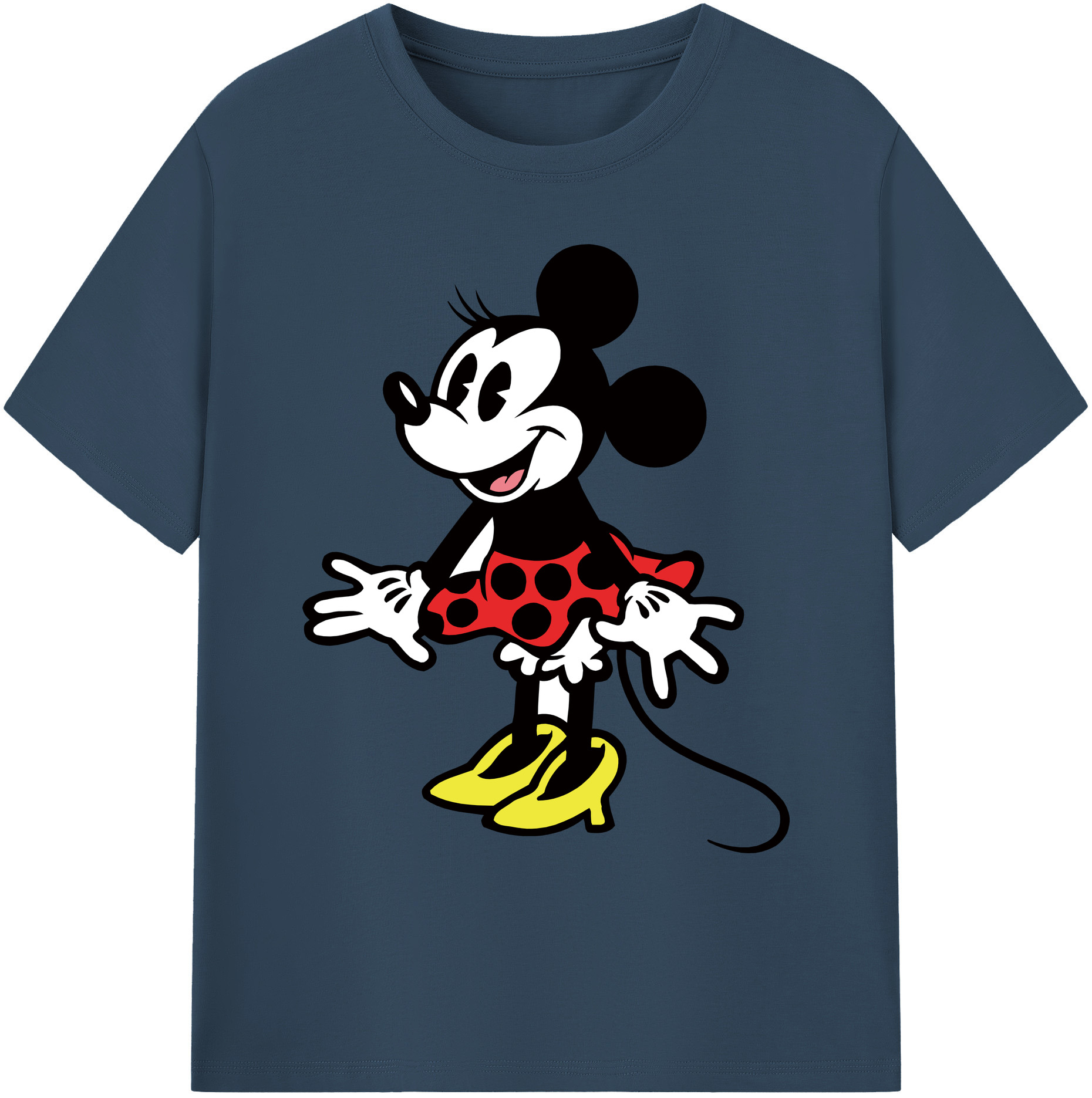 ミッキーマウス Mickey Mouse 綿100％ メンズ半袖Tシャツ｜肌触りやわらか＆通気性