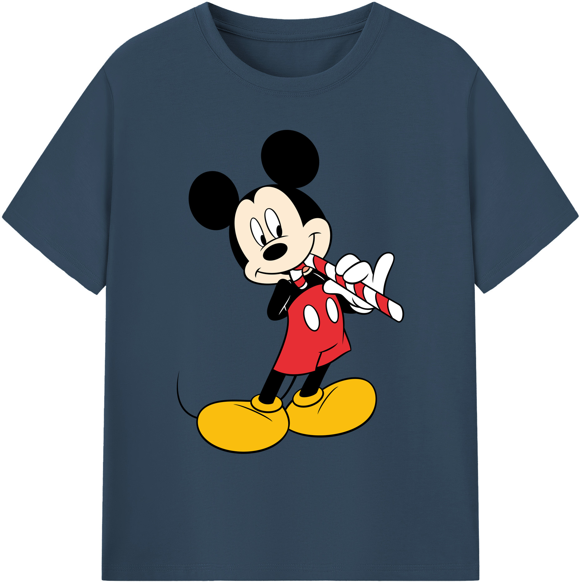 ミッキーマウス Mickey Mouse 綿100％ メンズ半袖Tシャツ｜肌触りやわらか＆通気性
