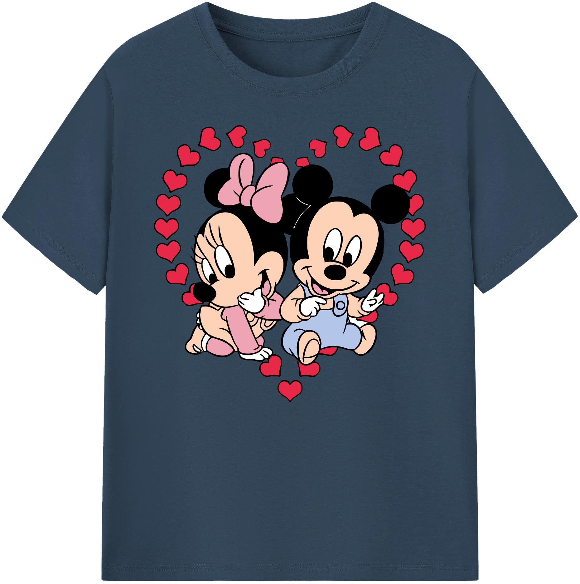 ミッキーマウス Mickey Mouse 綿100％ メンズ半袖Tシャツ｜肌触りやわらか＆通気性