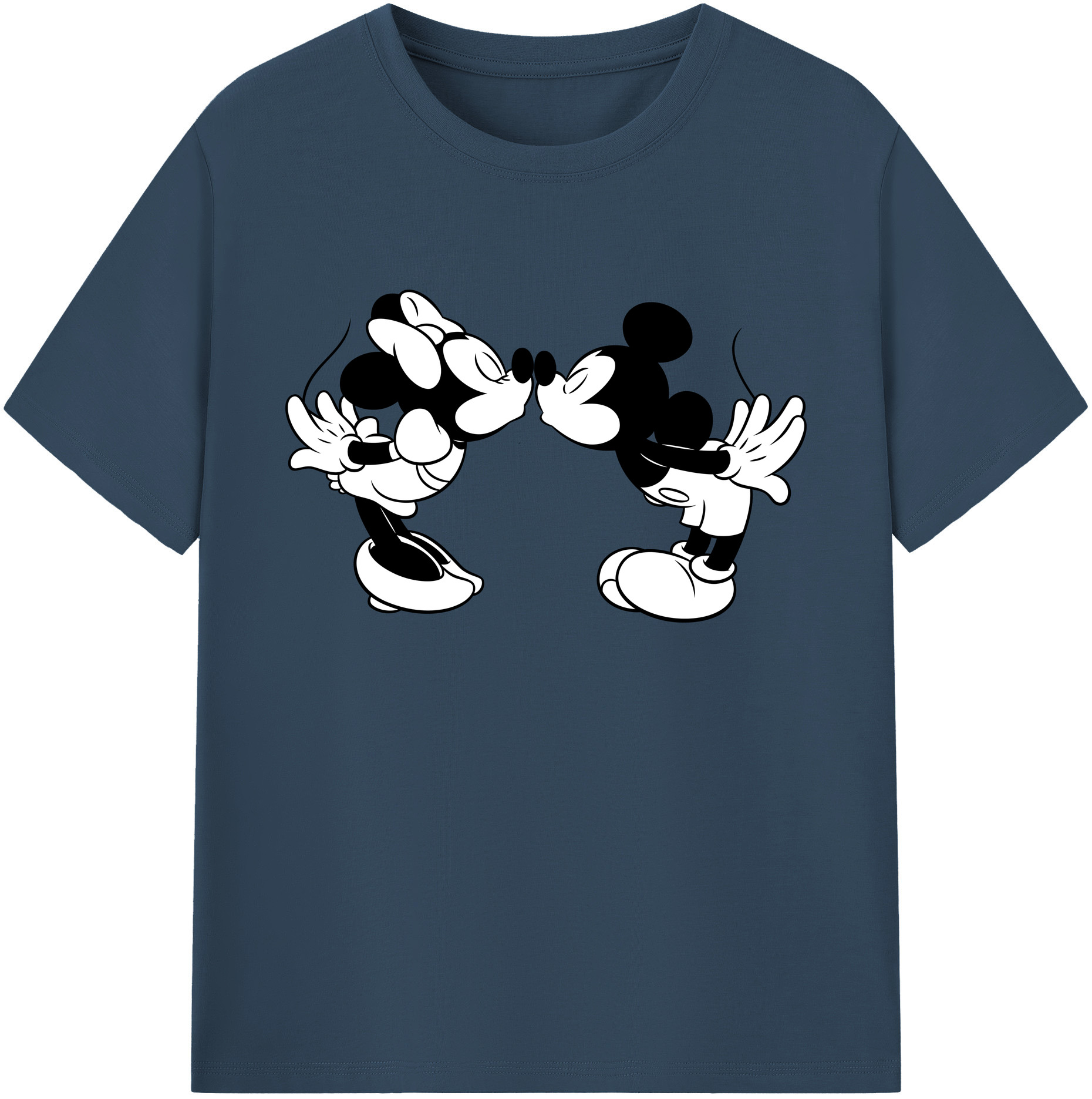 ミッキーマウス Mickey Mouse 綿100％ メンズ半袖Tシャツ｜肌触りやわらか＆通気性