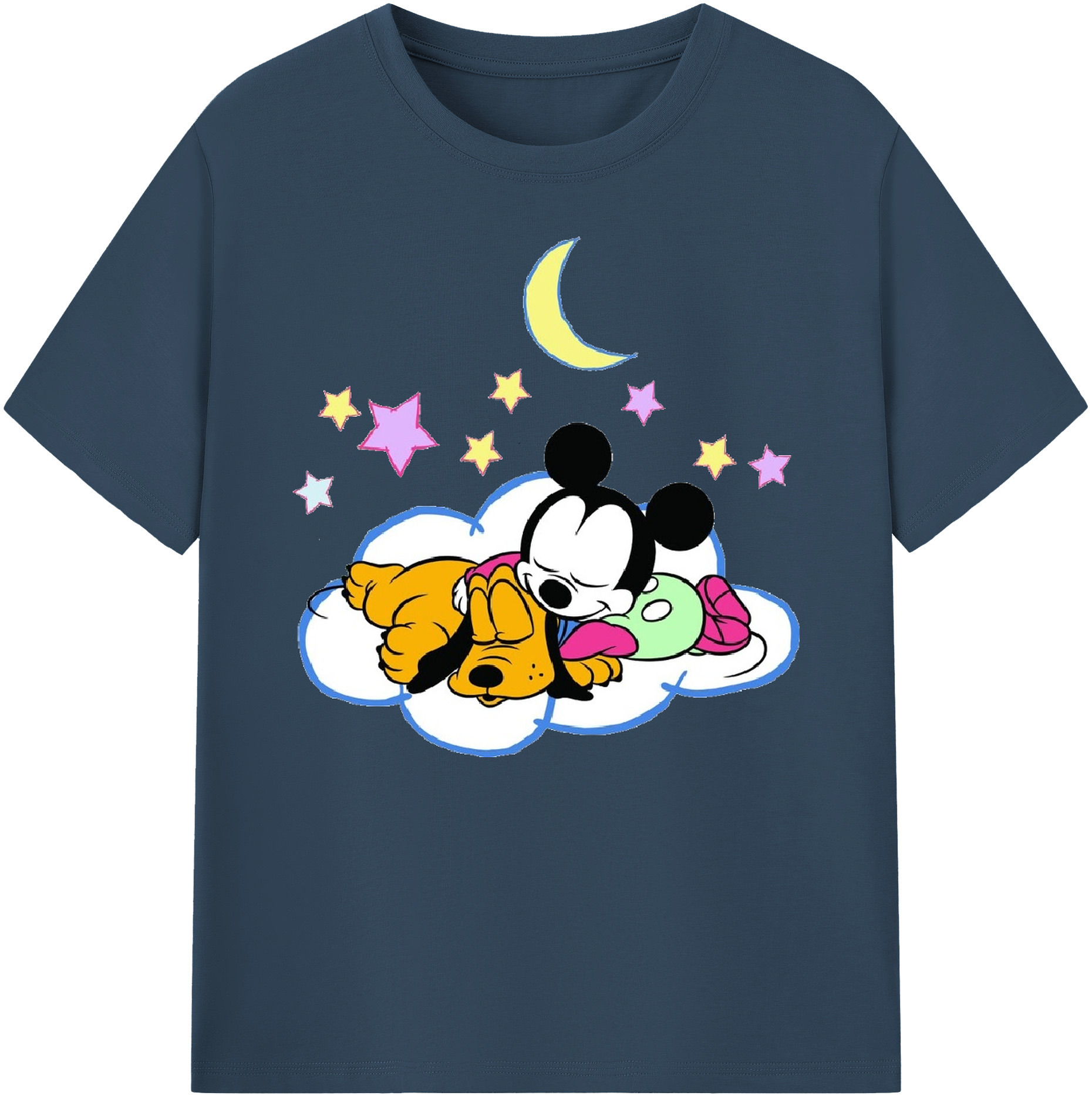 ミッキーマウス Mickey Mouse 綿100％ メンズ半袖Tシャツ｜肌触りやわらか＆通気性