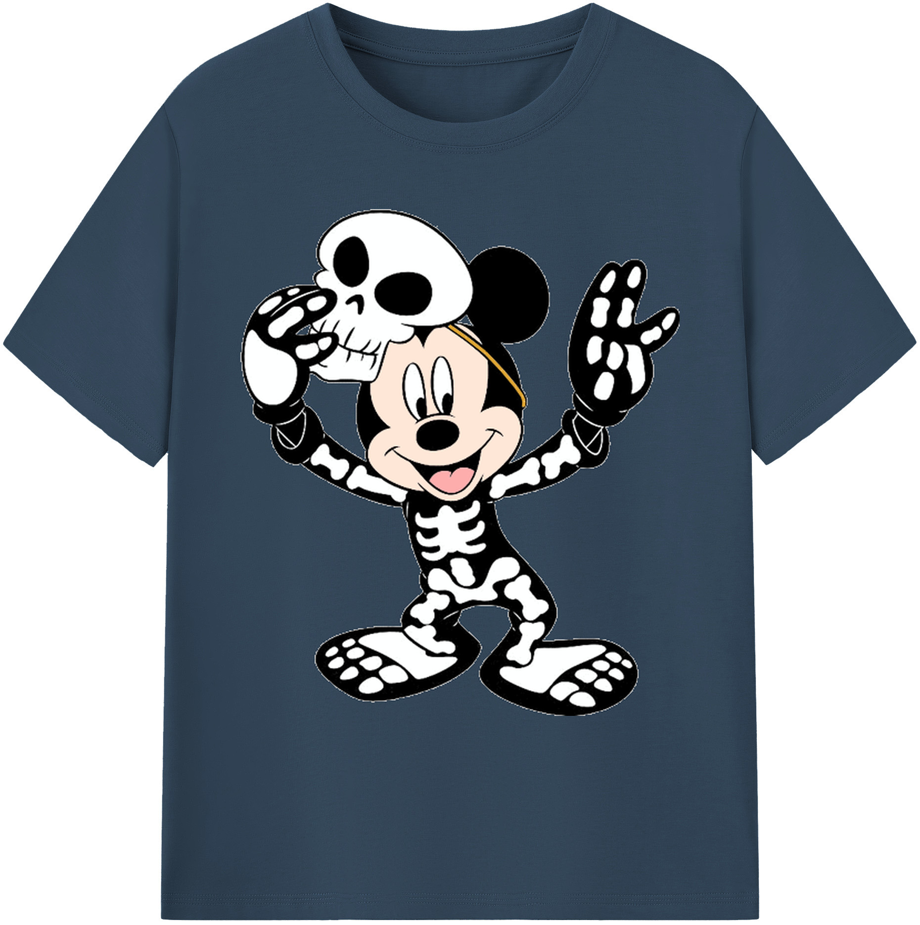 ミッキーマウス Mickey Mouse 綿100％ メンズ半袖Tシャツ｜肌触りやわらか＆通気性