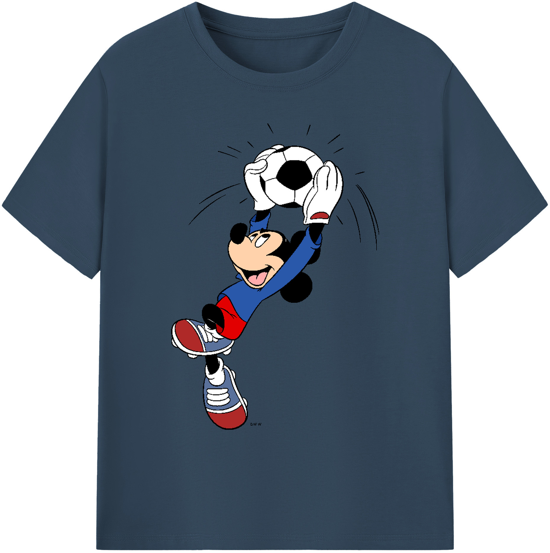 ミッキーマウス Mickey Mouse 綿100％ メンズ半袖Tシャツ｜肌触りやわらか＆通気性
