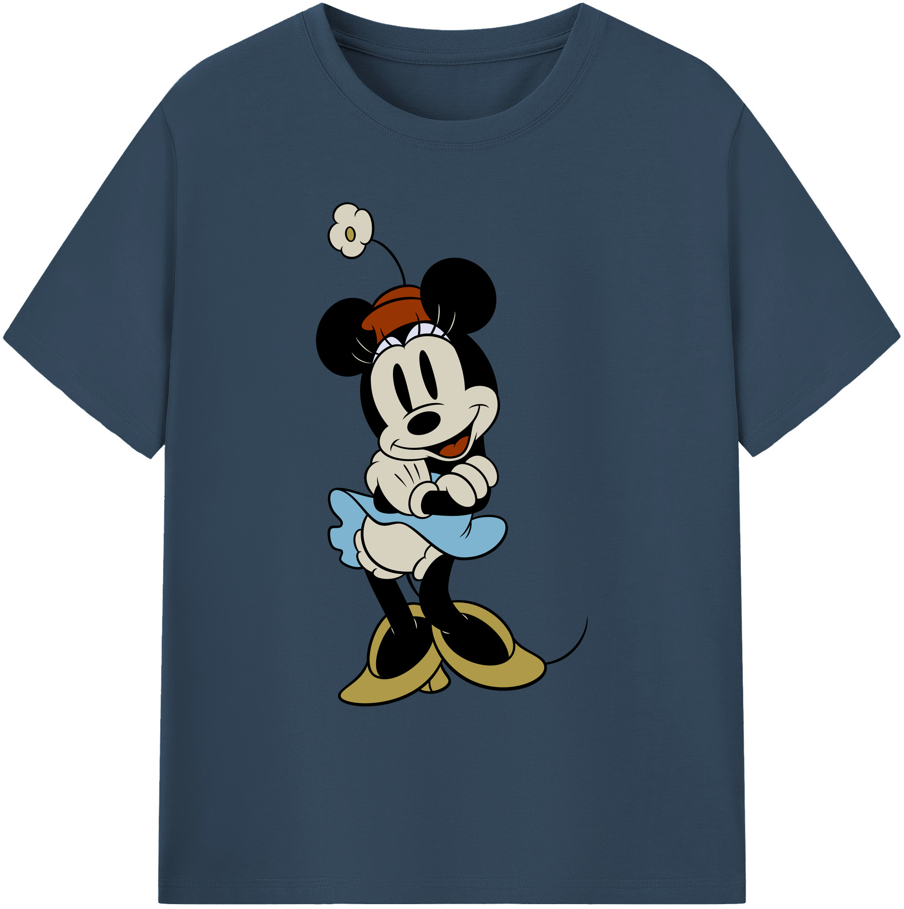 ミッキーマウス Mickey Mouse 綿100％ メンズ半袖Tシャツ｜肌触りやわらか＆通気性