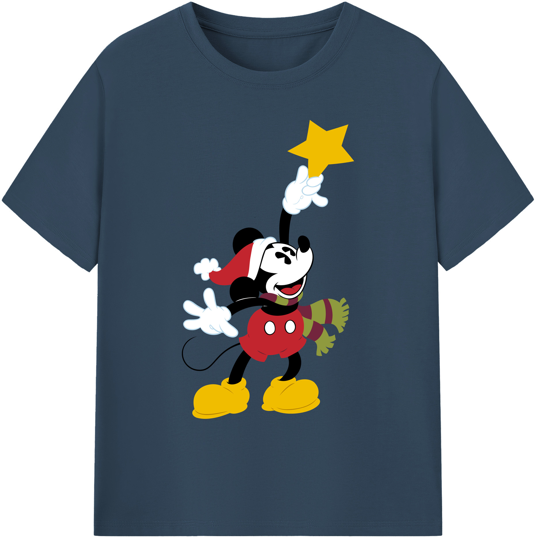 ミッキーマウス Mickey Mouse 綿100％ メンズ半袖Tシャツ｜肌触りやわらか＆通気性