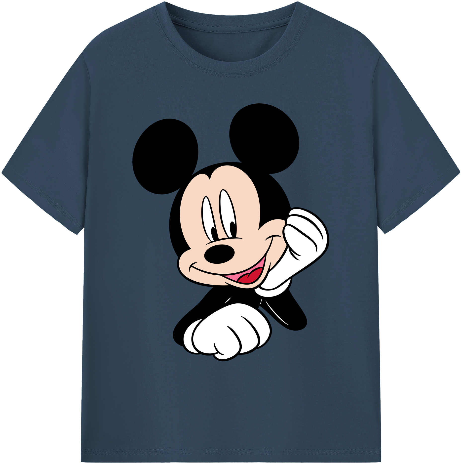 ミッキーマウス Mickey Mouse 綿100％ メンズ半袖Tシャツ｜肌触りやわらか＆通気性