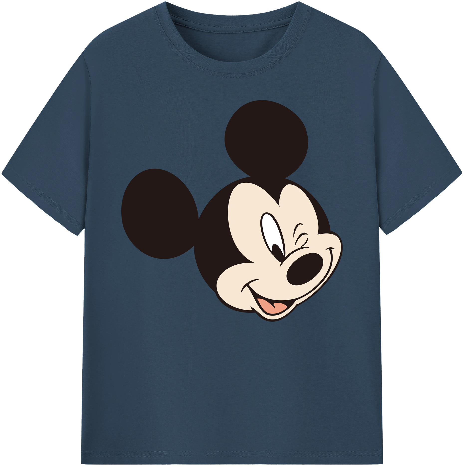 ミッキーマウス Mickey Mouse 綿100％ メンズ半袖Tシャツ｜肌触りやわらか＆通気性