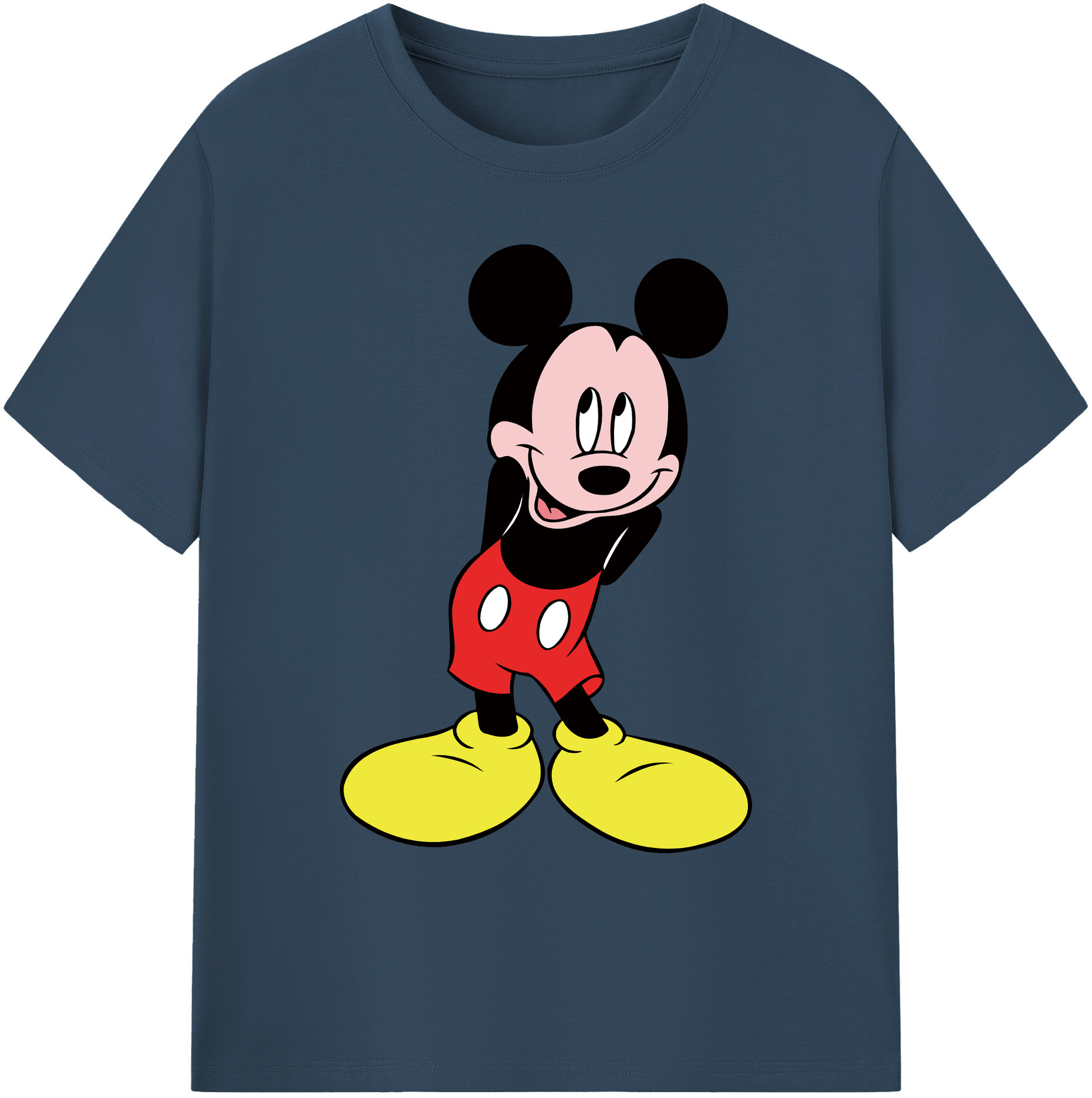 （画像用） ミッキーマウス Mickey Mouse 綿100％ メンズ半袖Tシャツ｜肌触りやわらか＆通気性
