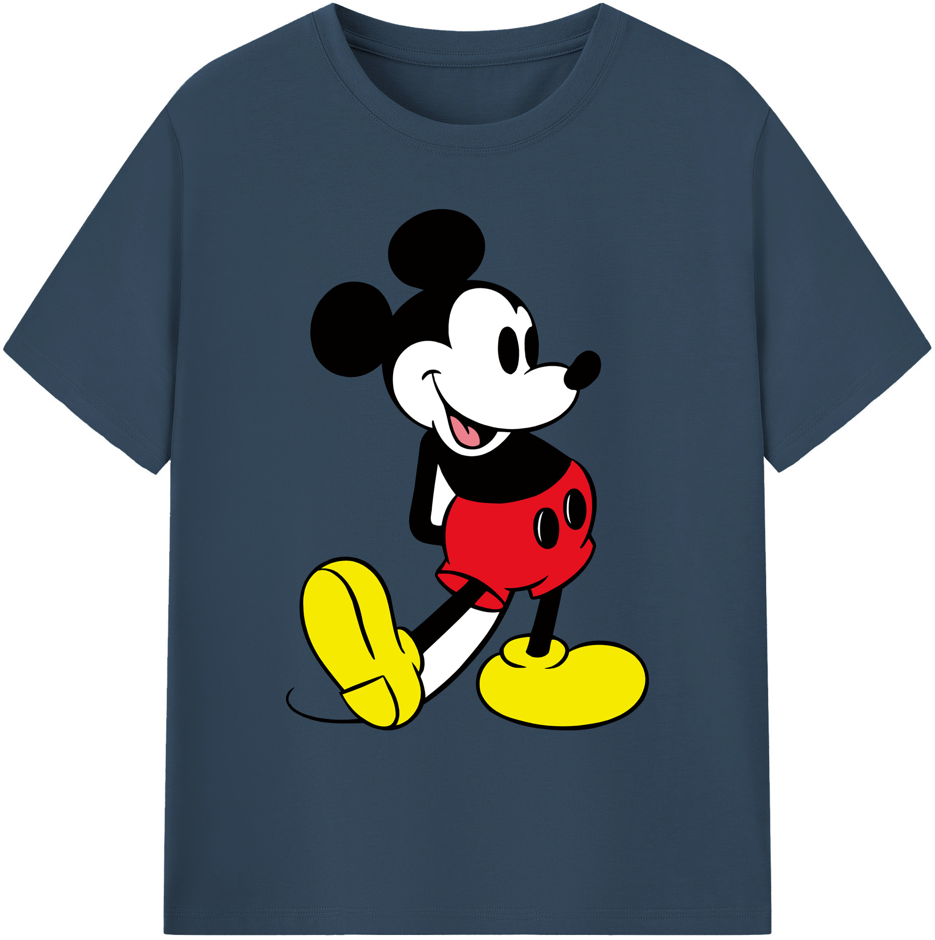 （画像用） ミッキーマウス Mickey Mouse 綿100％ メンズ半袖Tシャツ｜肌触りやわらか＆通気性