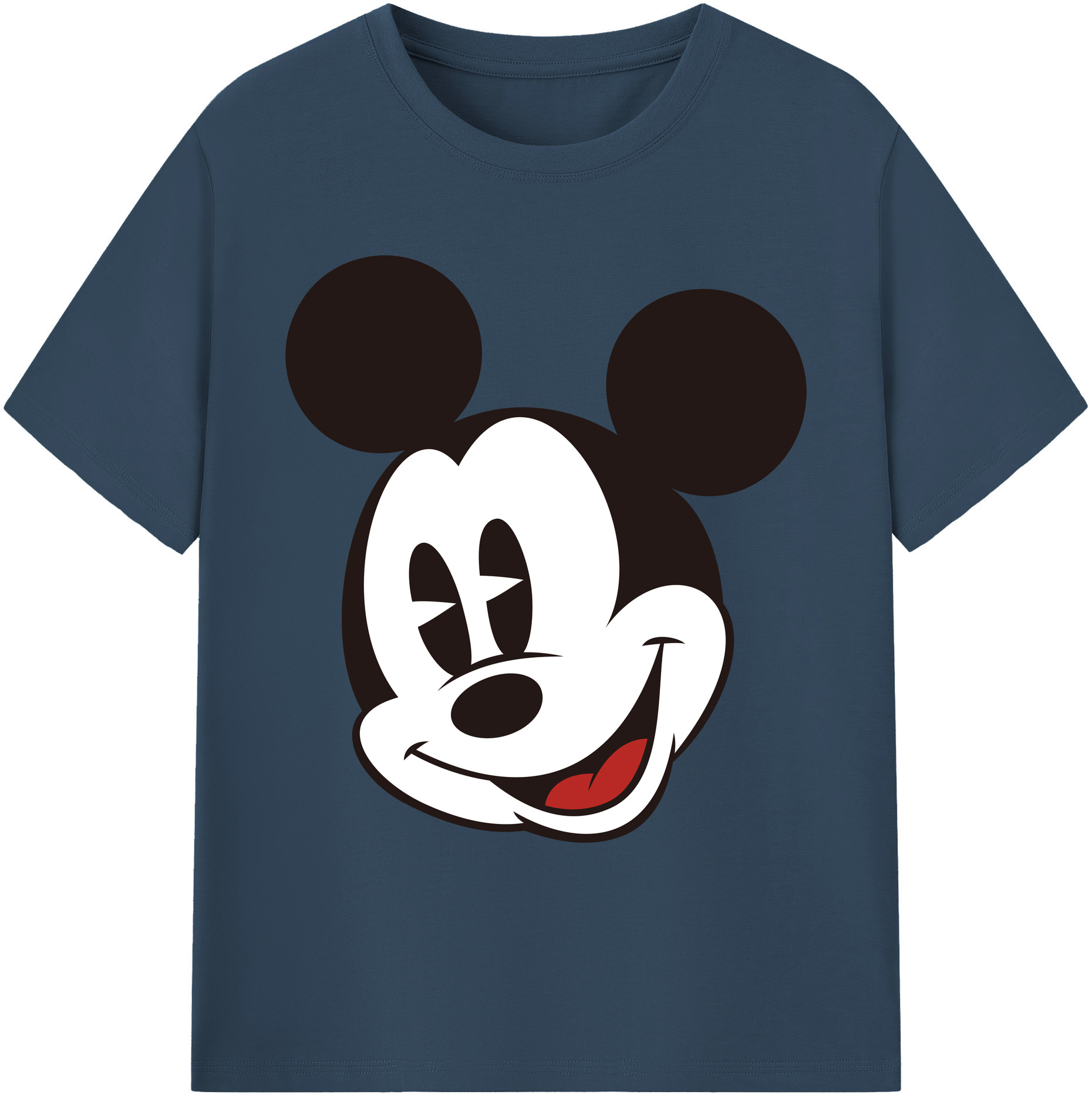ミッキーマウス Mickey Mouse 綿100％ メンズ半袖Tシャツ｜肌触りやわらか＆通気性