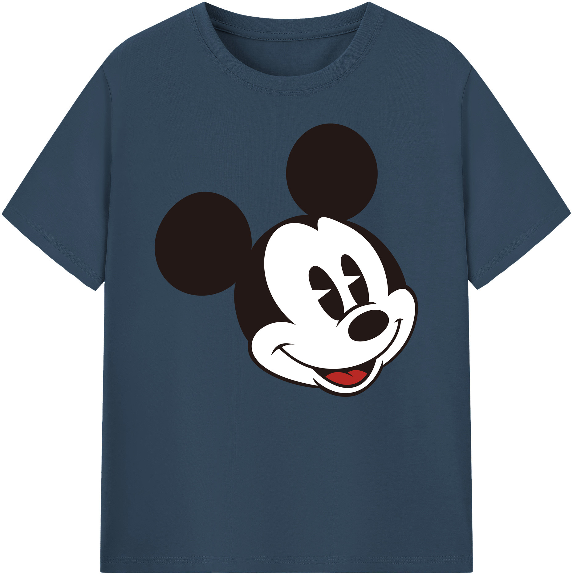 ミッキーマウス Mickey Mouse 綿100％ メンズ半袖Tシャツ｜肌触りやわらか＆通気性