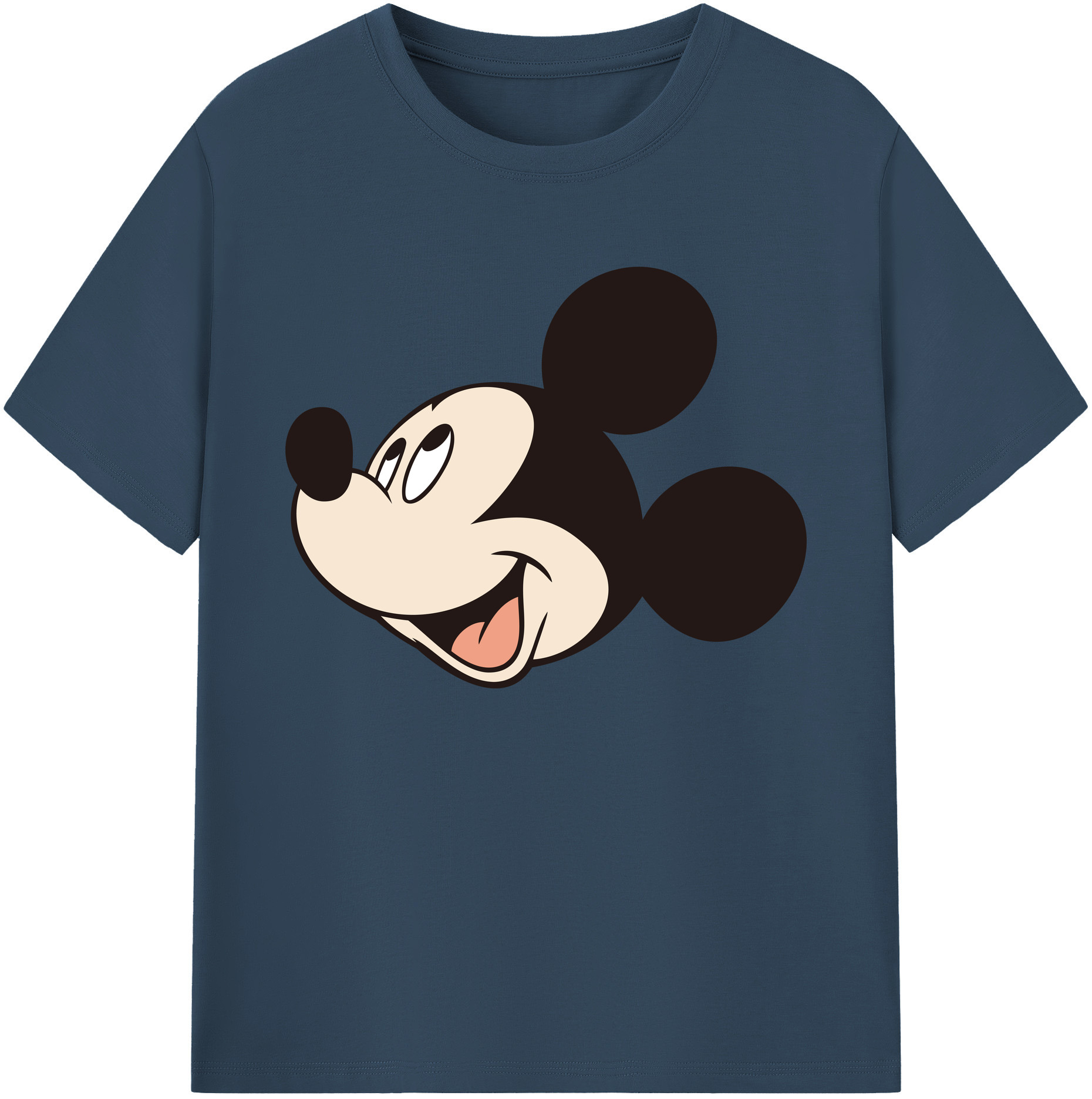 ミッキーマウス Mickey Mouse 綿100％ メンズ半袖Tシャツ｜肌触りやわらか＆通気性