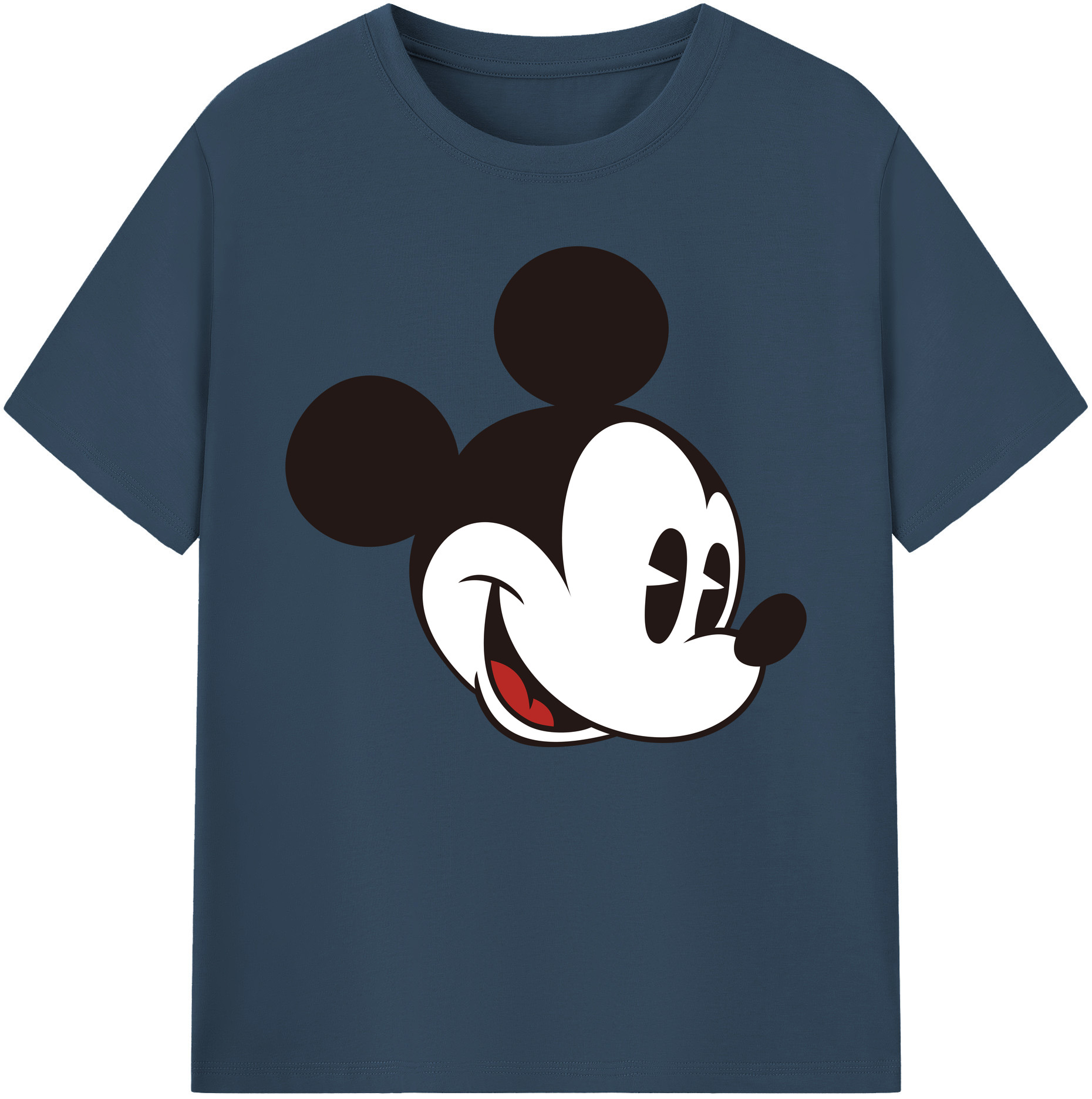 ミッキーマウス Mickey Mouse 綿100％ メンズ半袖Tシャツ｜肌触りやわらか＆通気性