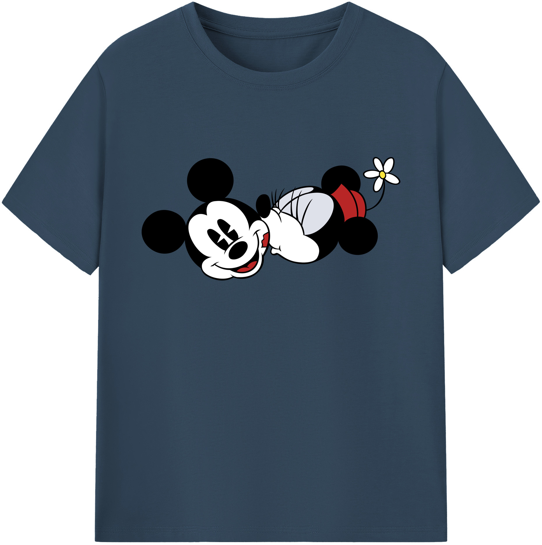 ミッキーマウス Mickey Mouse 綿100％ メンズ半袖Tシャツ｜肌触りやわらか＆通気性