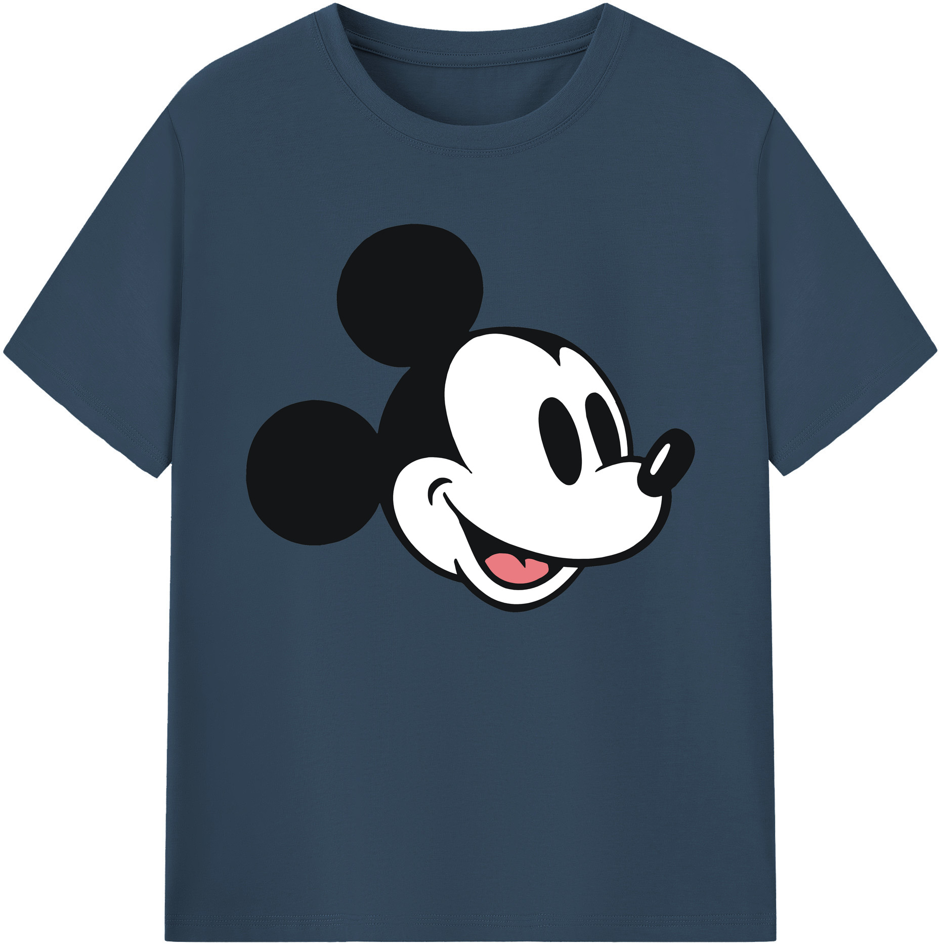 ミッキーマウス Mickey Mouse 綿100％ メンズ半袖Tシャツ｜肌触りやわらか＆通気性