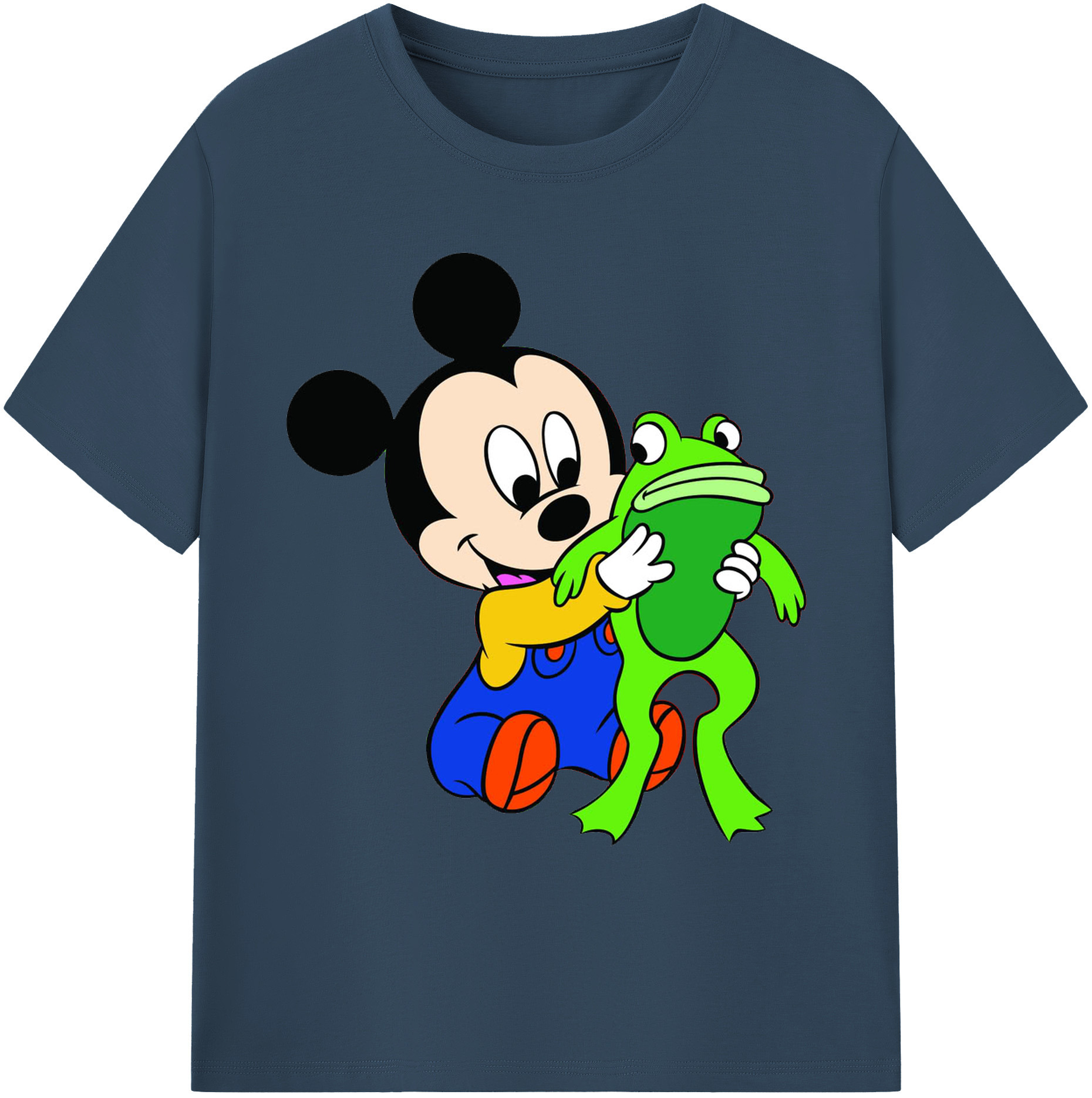 （画像用） ミッキーマウス Mickey Mouse 綿100％ メンズ半袖Tシャツ｜肌触りやわらか＆通気性