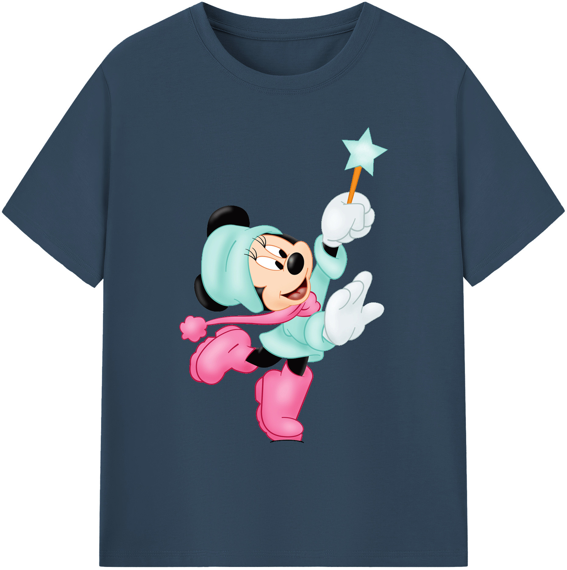 ミッキーマウス Mickey Mouse 綿100％ メンズ半袖Tシャツ｜肌触りやわらか＆通気性