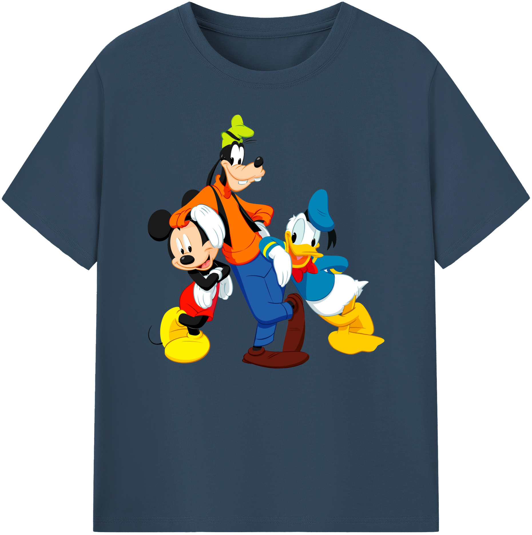ミッキーマウス Mickey Mouse 綿100％ メンズ半袖Tシャツ｜肌触りやわらか＆通気性