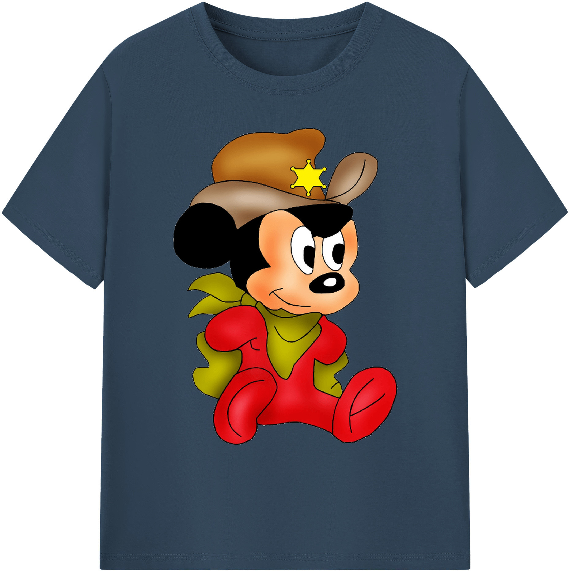 ミッキーマウス Mickey Mouse 綿100％ メンズ半袖Tシャツ｜肌触りやわらか＆通気性