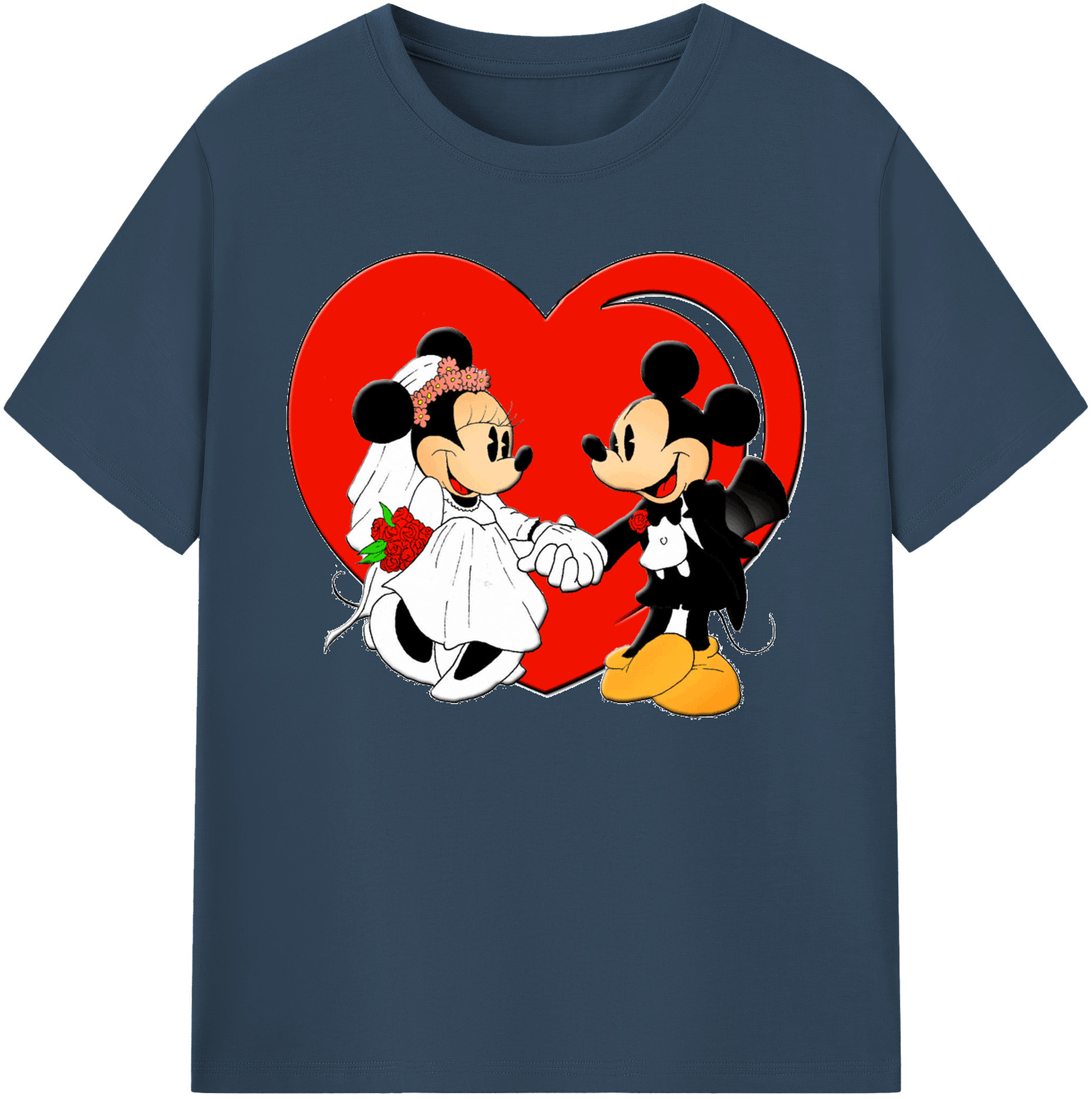 ミッキーマウス Mickey Mouse 綿100％ メンズ半袖Tシャツ｜肌触りやわらか＆通気性