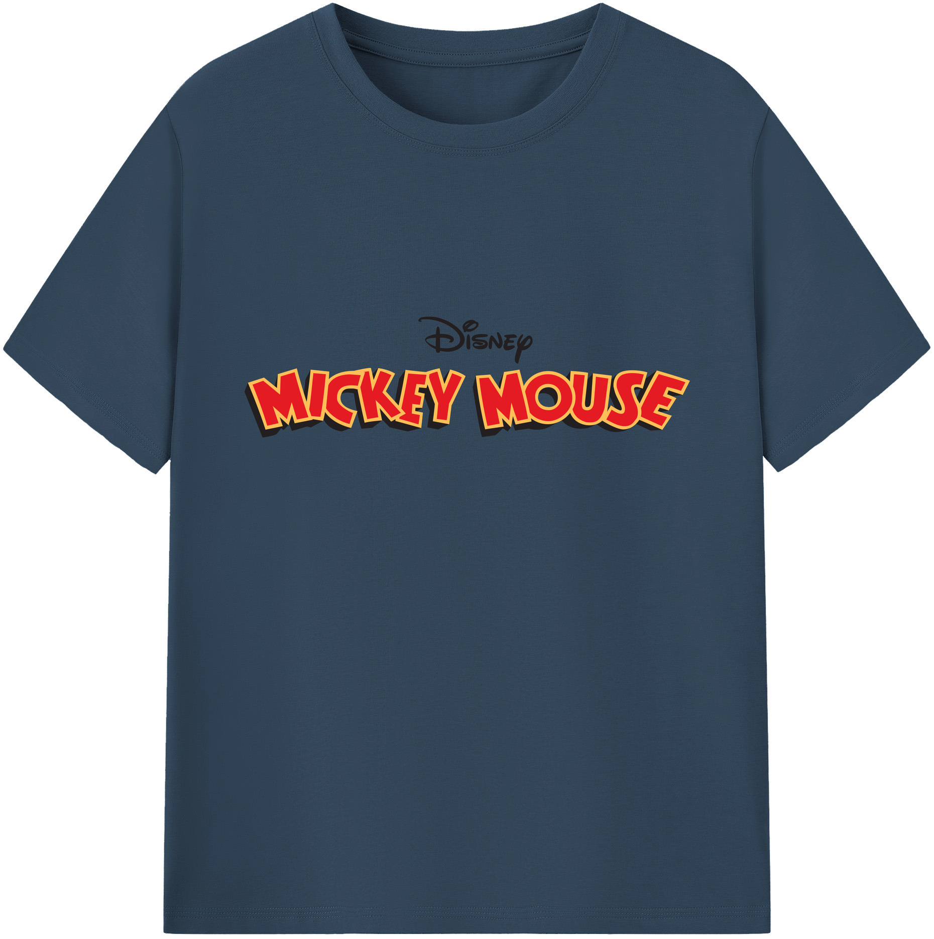 ミッキーマウス Mickey Mouse 綿100％ メンズ半袖Tシャツ｜肌触りやわらか＆通気性