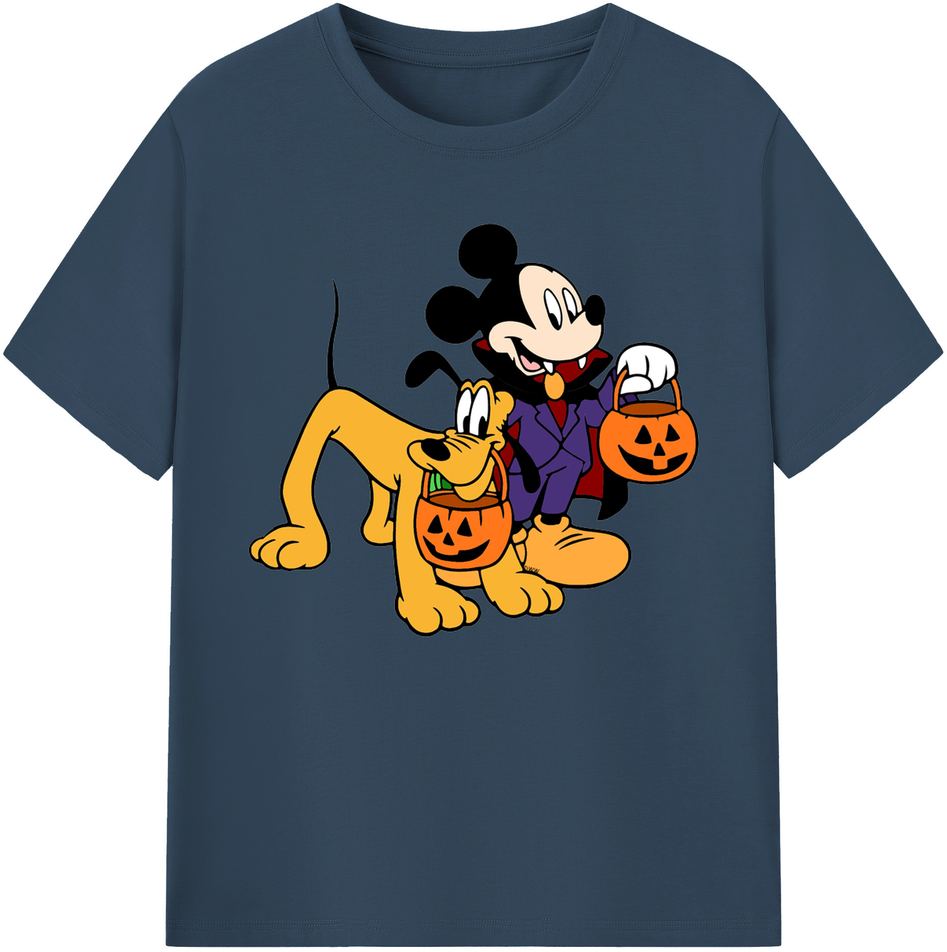 ミッキーマウス Mickey Mouse 綿100％ メンズ半袖Tシャツ｜肌触りやわらか＆通気性