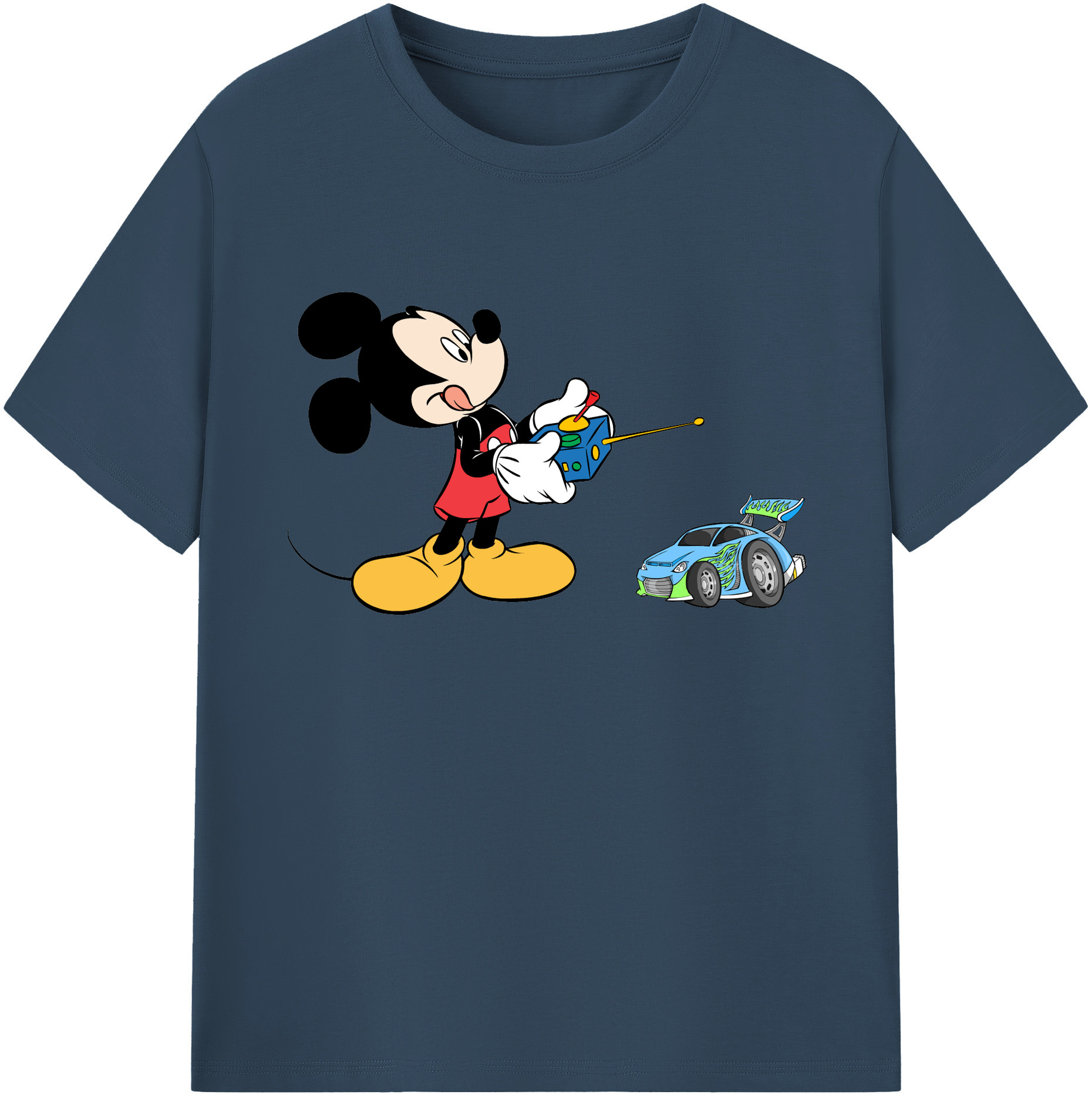 ミッキーマウス Mickey Mouse 綿100％ メンズ半袖Tシャツ｜肌触りやわらか＆通気性