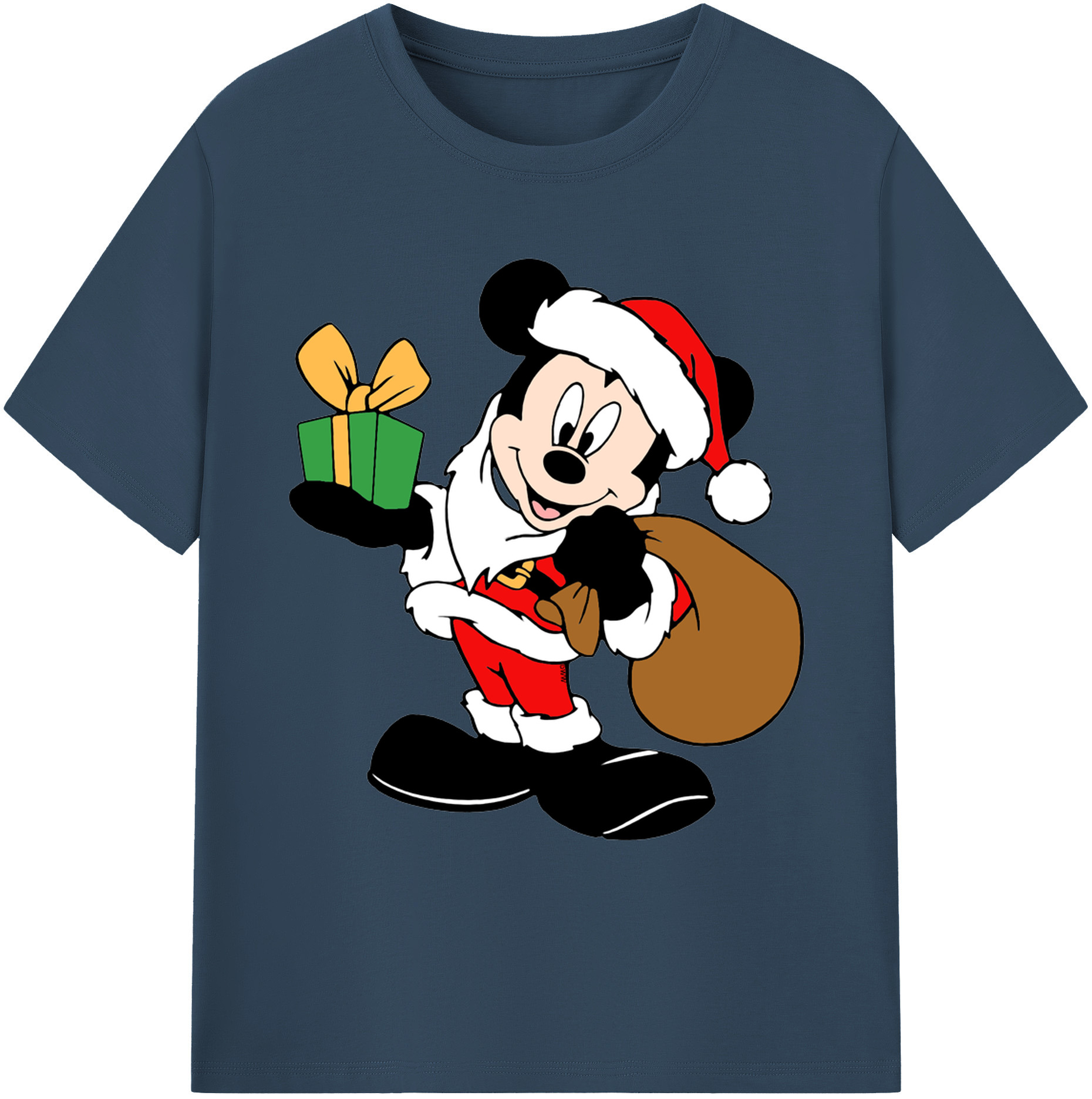 ミッキーマウス Mickey Mouse 綿100％ メンズ半袖Tシャツ｜肌触りやわらか＆通気性