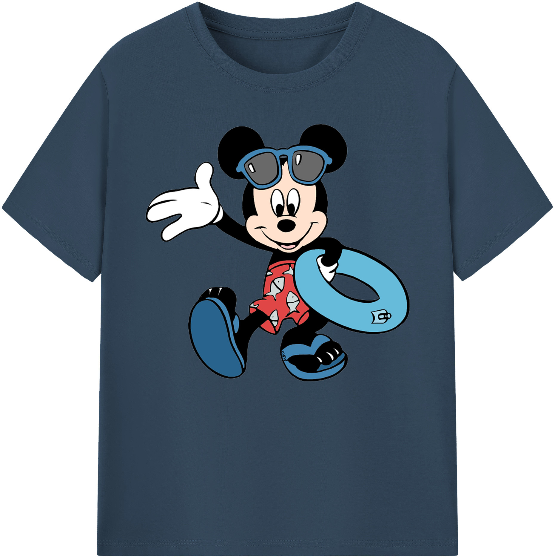 ミッキーマウス Mickey Mouse 綿100％ メンズ半袖Tシャツ｜肌触りやわらか＆通気性