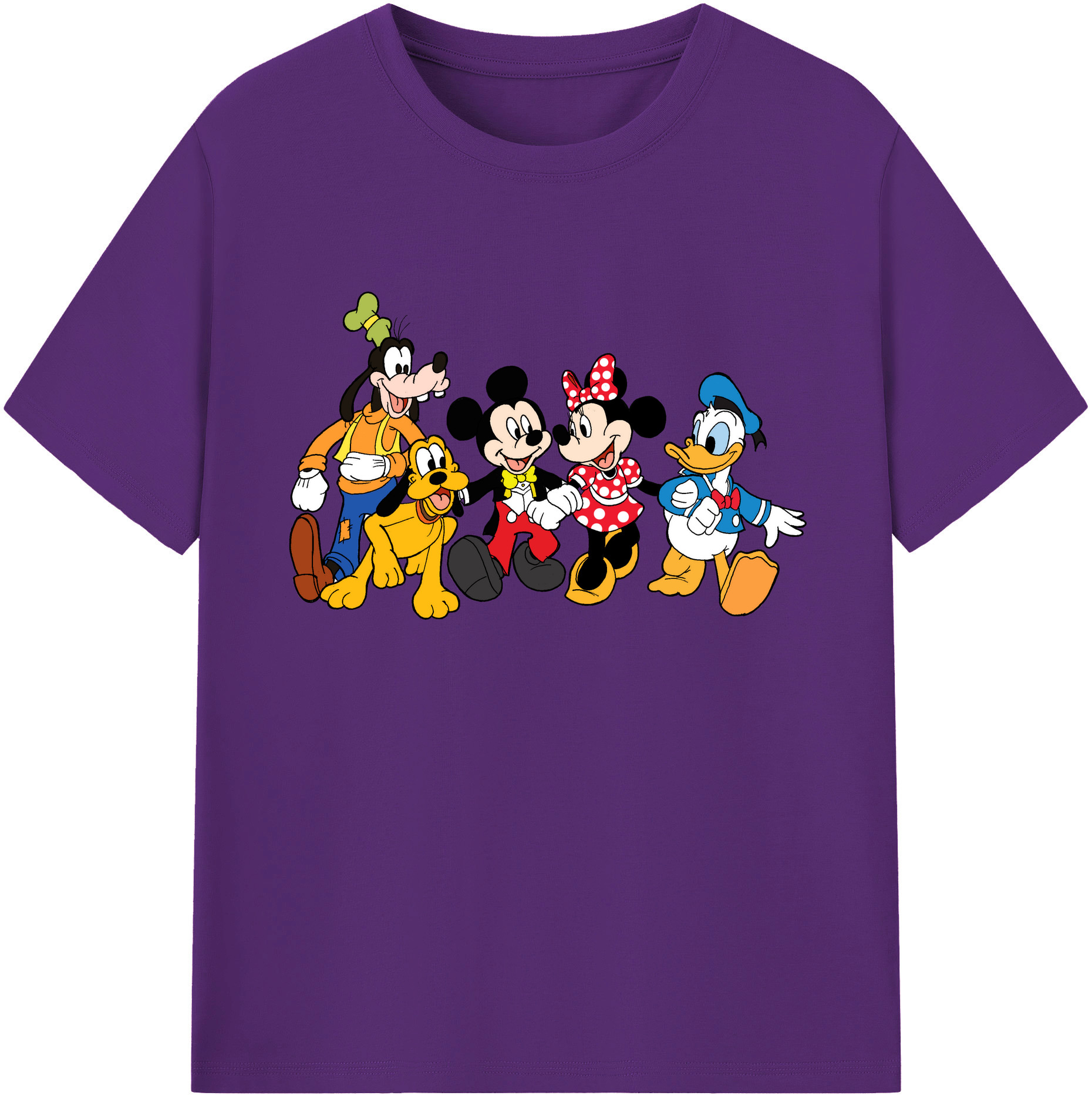 ミッキーマウス Mickey Mouse 綿100％ メンズ半袖Tシャツ｜肌触りやわらか＆通気性