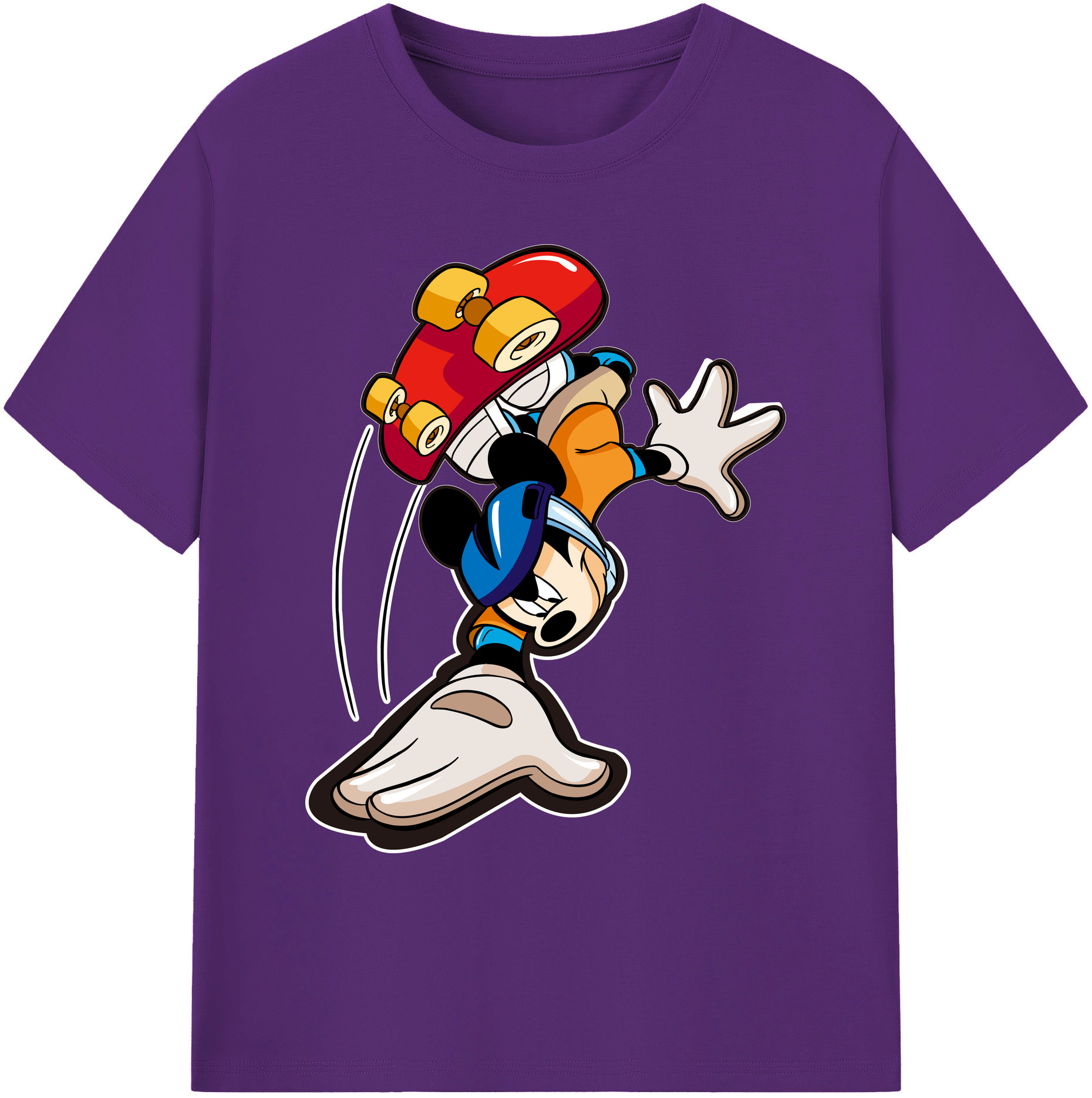 ミッキーマウス Mickey Mouse 綿100％ メンズ半袖Tシャツ｜肌触りやわらか＆通気性