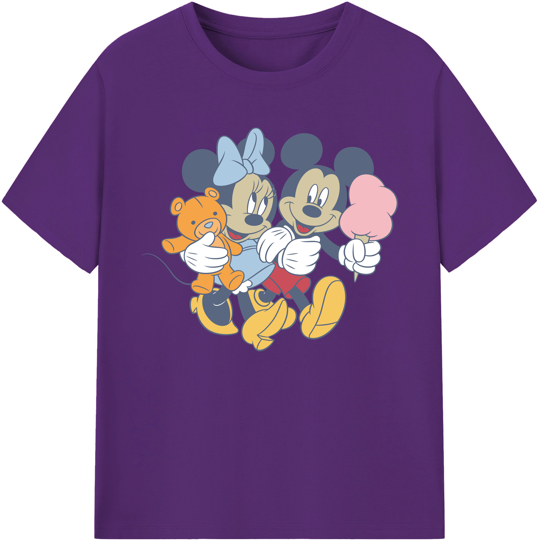 ミッキーマウス Mickey Mouse 綿100％ メンズ半袖Tシャツ｜肌触りやわらか＆通気性