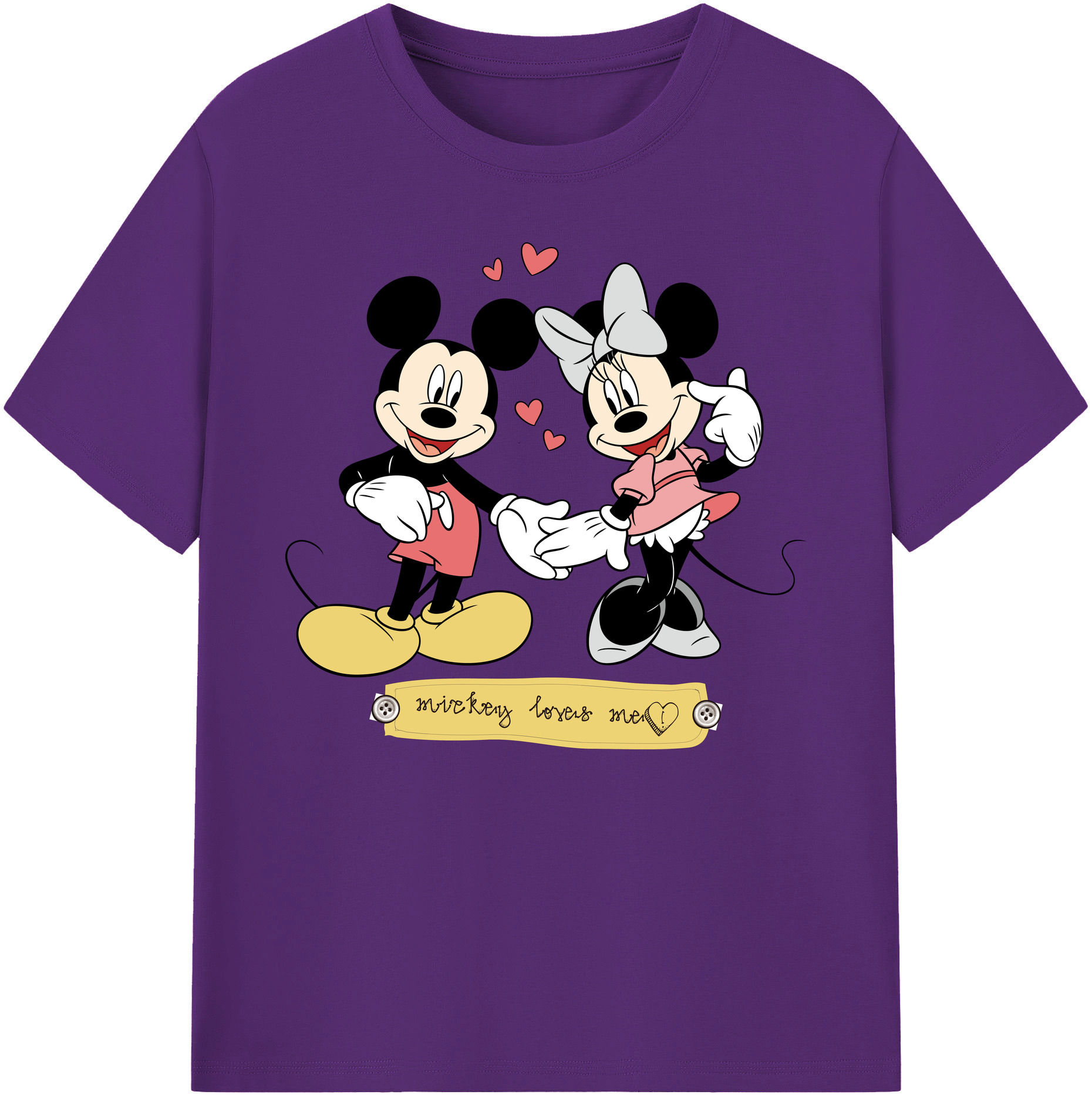 ミッキーマウス Mickey Mouse 綿100％ メンズ半袖Tシャツ｜肌触りやわらか＆通気性