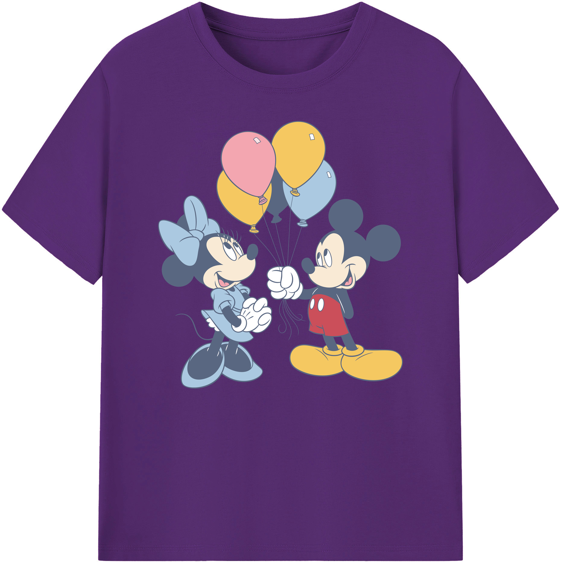 ミッキーマウス Mickey Mouse 綿100％ メンズ半袖Tシャツ｜肌触りやわらか＆通気性