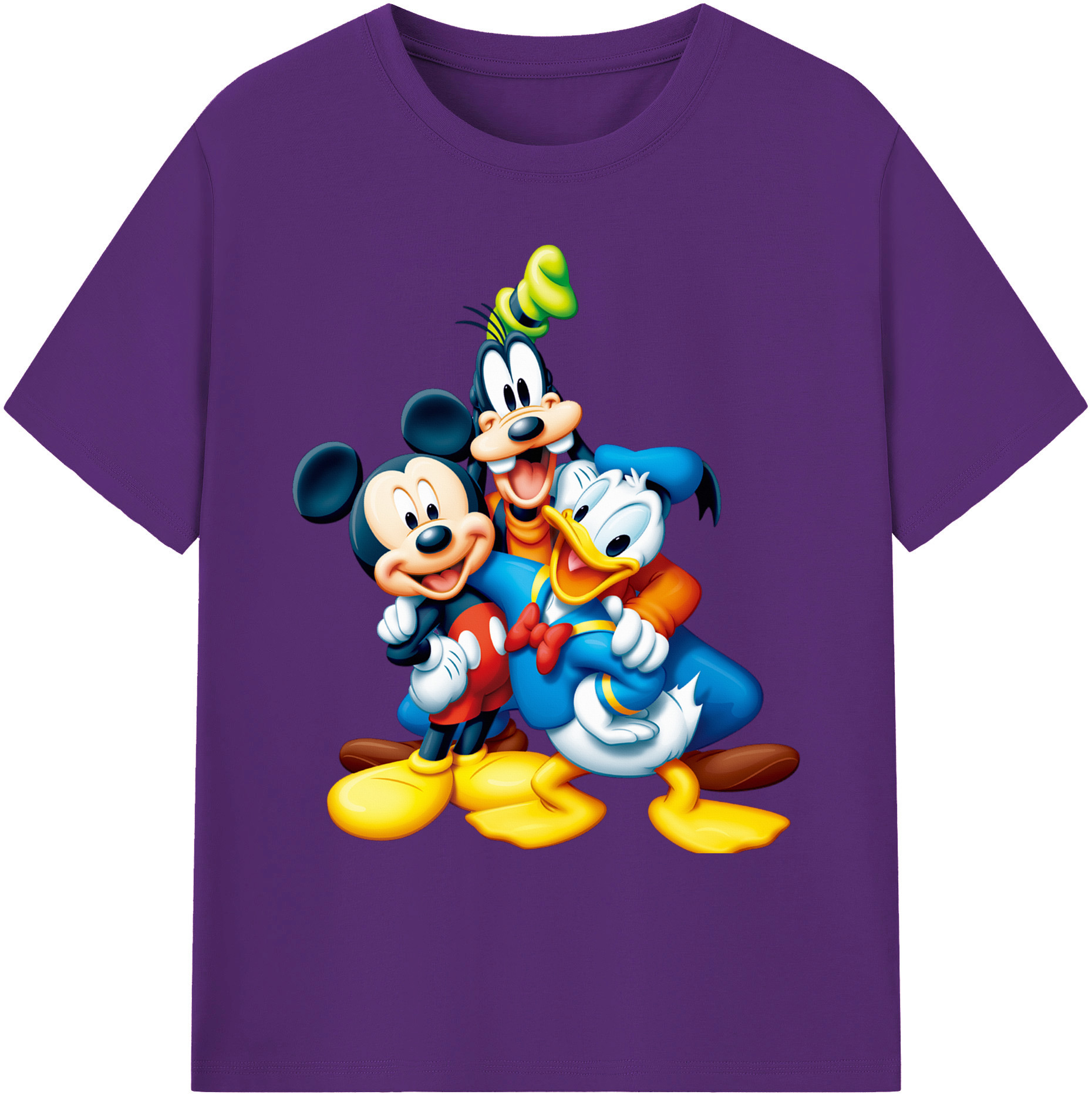 ミッキーマウス Mickey Mouse 綿100％ メンズ半袖Tシャツ｜肌触りやわらか＆通気性