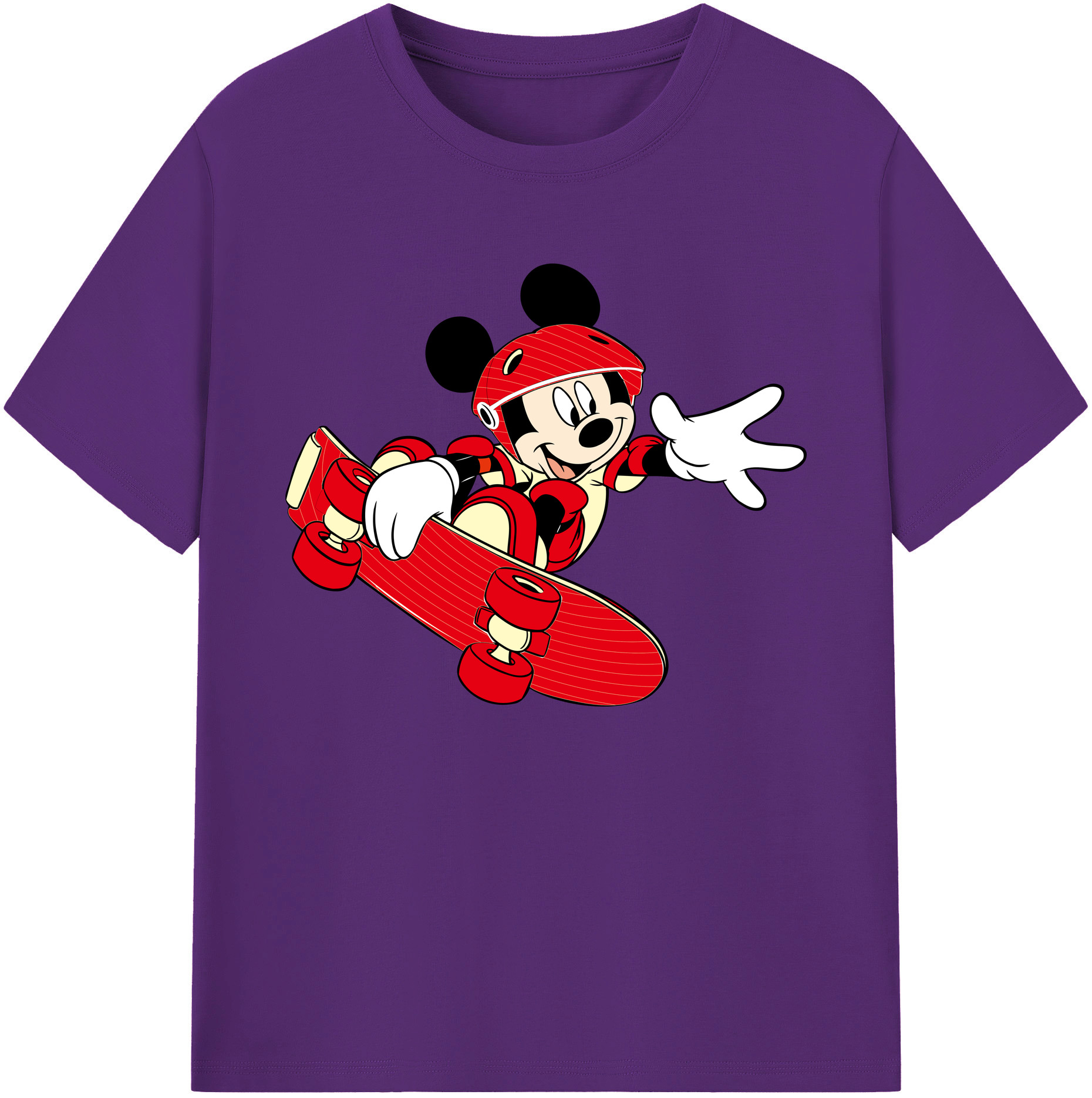 ミッキーマウス Mickey Mouse 綿100％ メンズ半袖Tシャツ｜肌触りやわらか＆通気性