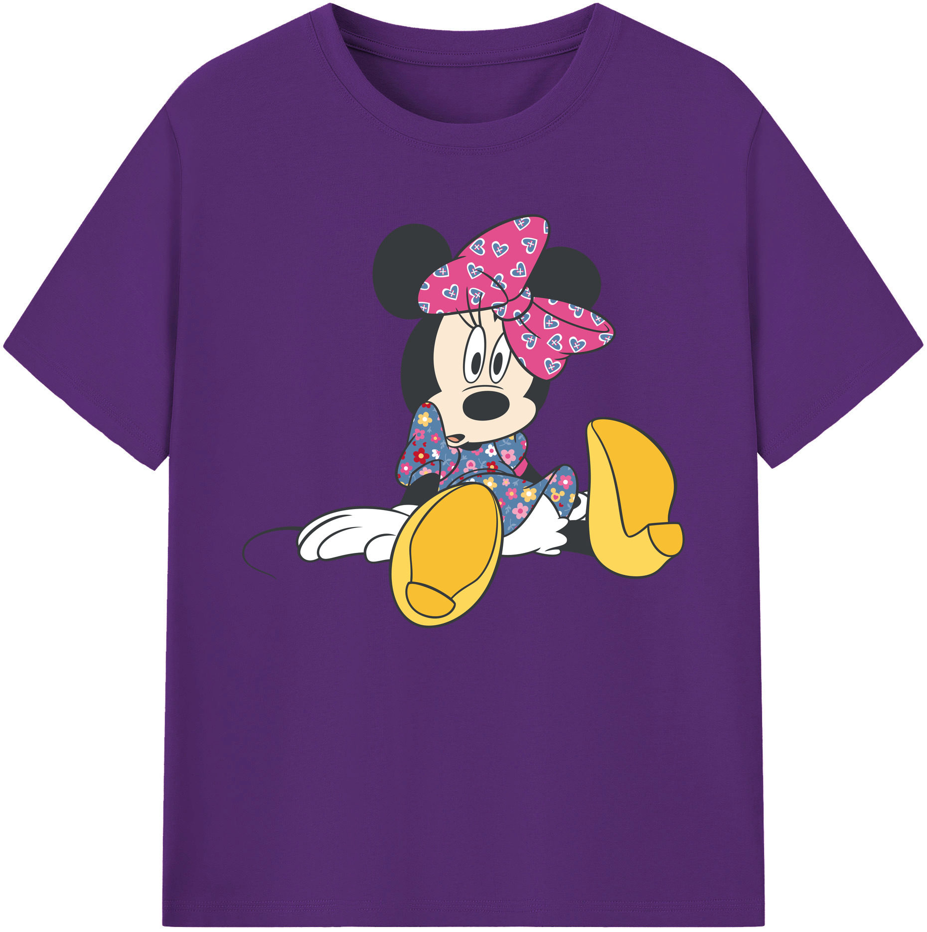 ミッキーマウス Mickey Mouse 綿100％ メンズ半袖Tシャツ｜肌触りやわらか＆通気性