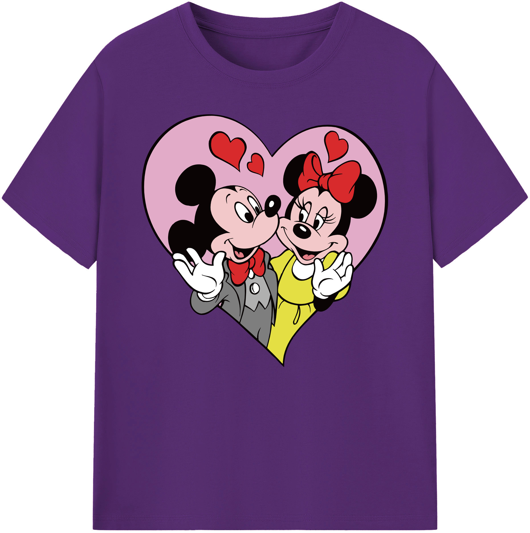 ミッキーマウス Mickey Mouse 綿100％ メンズ半袖Tシャツ｜肌触りやわらか＆通気性