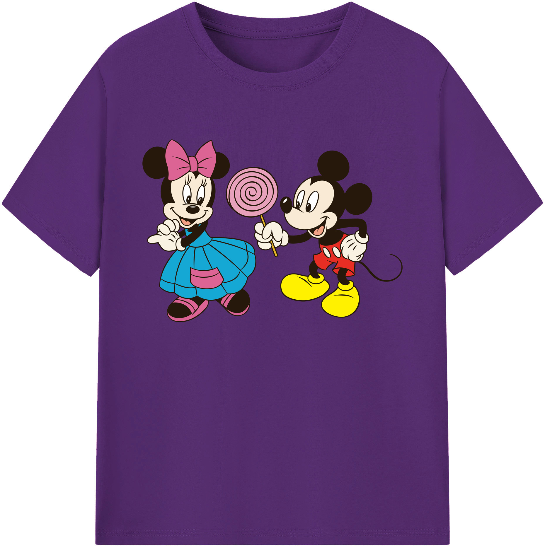 ミッキーマウス Mickey Mouse 綿100％ メンズ半袖Tシャツ｜肌触りやわらか＆通気性
